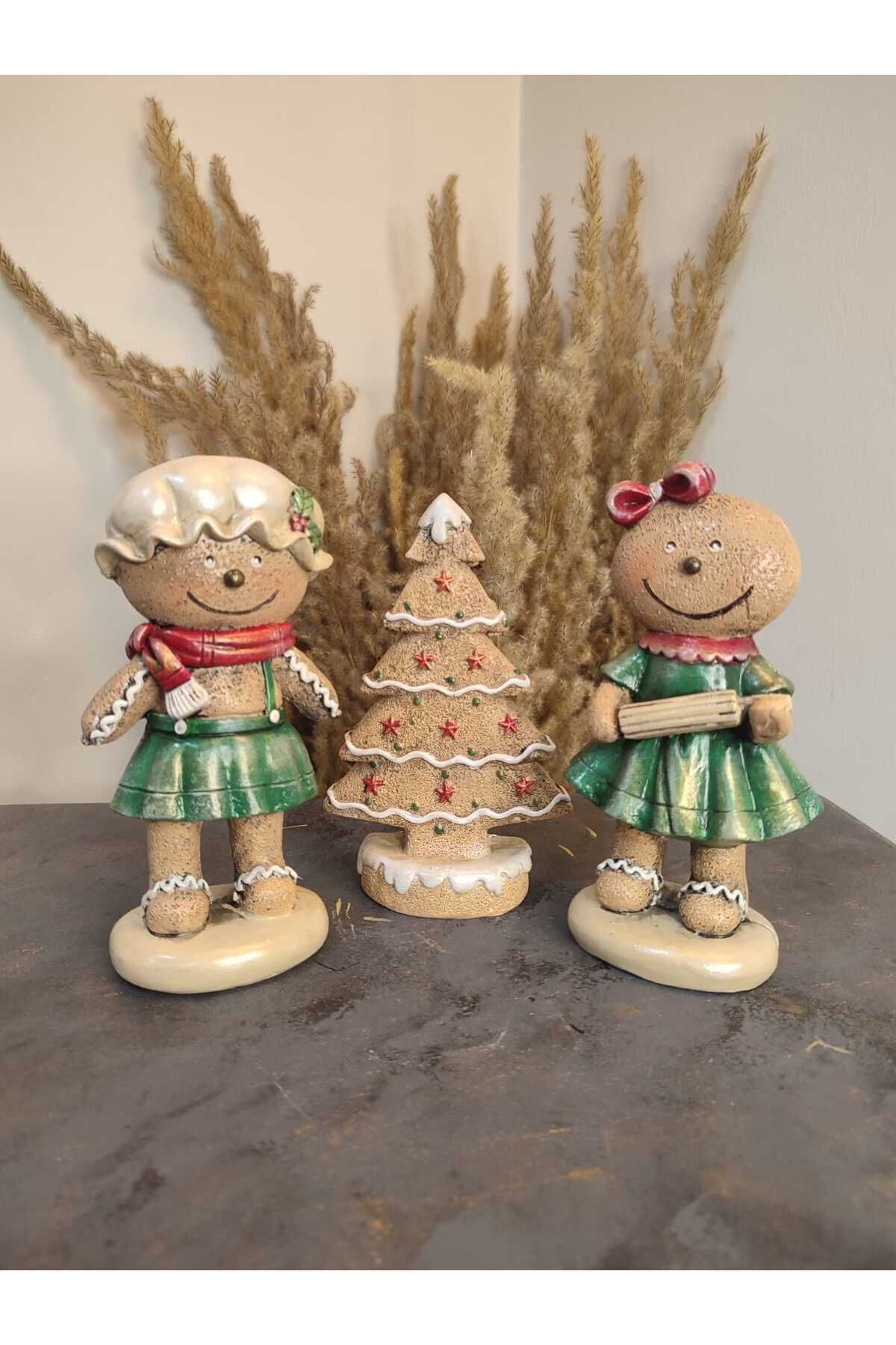 Elioure Yılbaşı ( Noel ) Bebek ve Çam Ağacı Temalı Kurabiye Biblo Seti