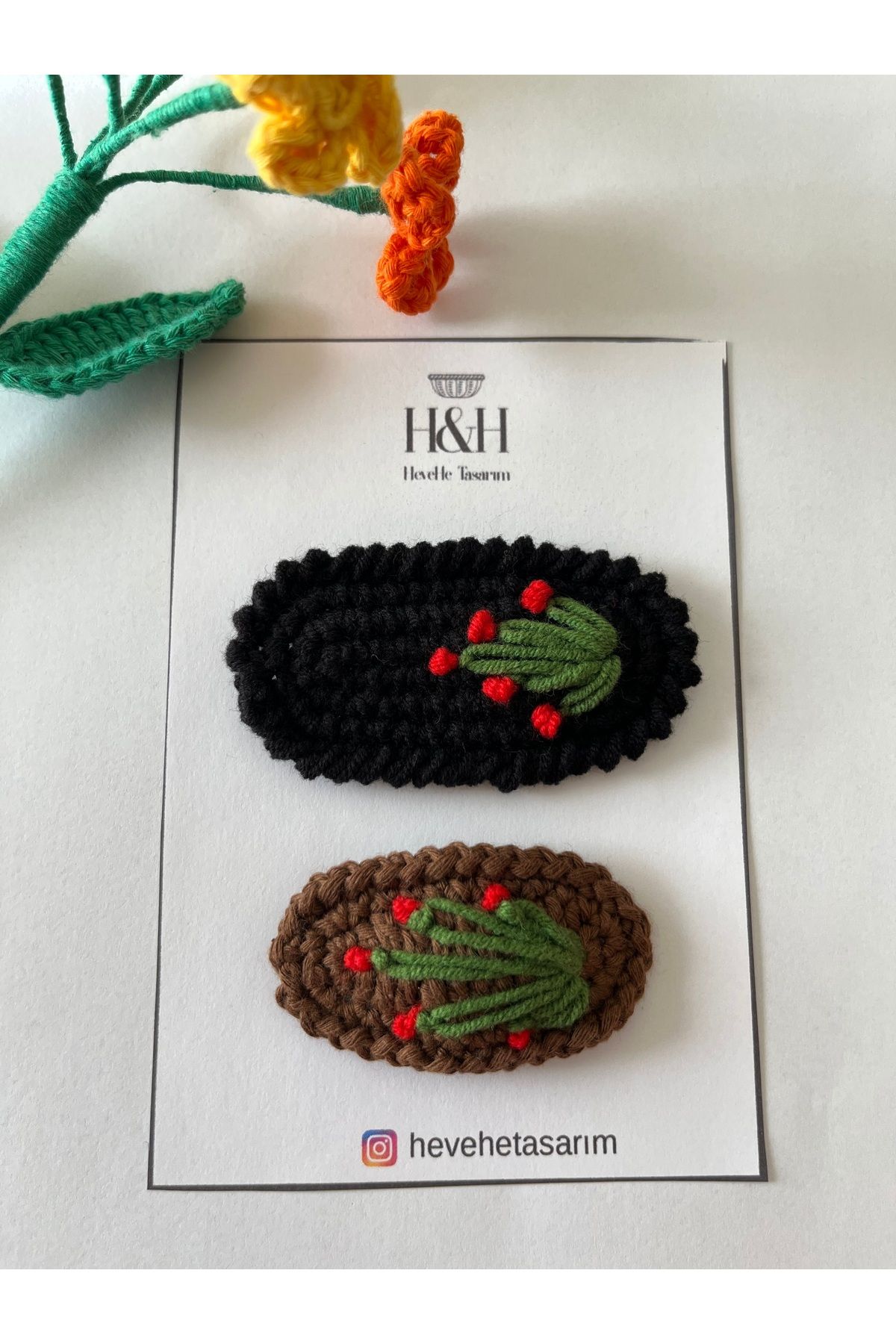 MODA Nakış Işlemeli Çıt Çıt Toka (1 ÇİFT) Saç Aksesuarları