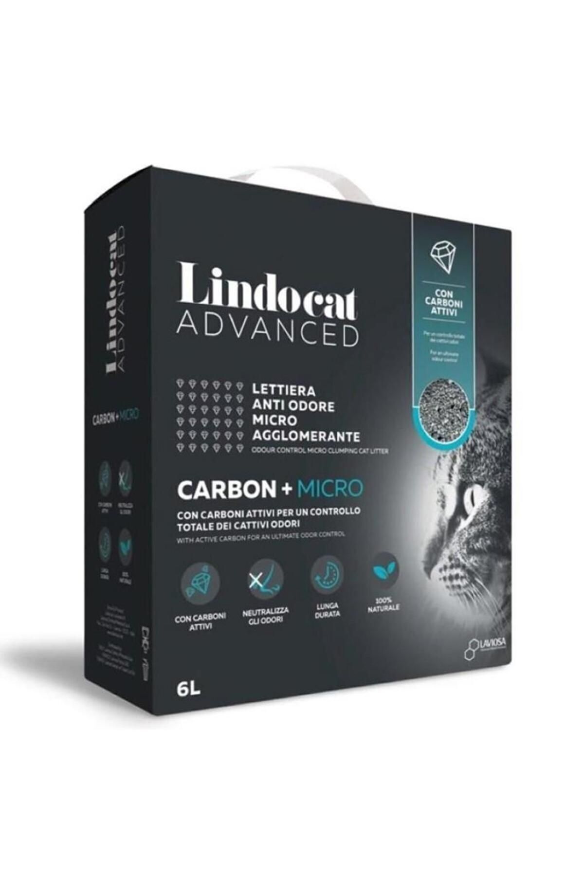 Elioure Lindocat Advanced Carbon + Micro Aktif Karbonlu Kedi Kumu 6 L
