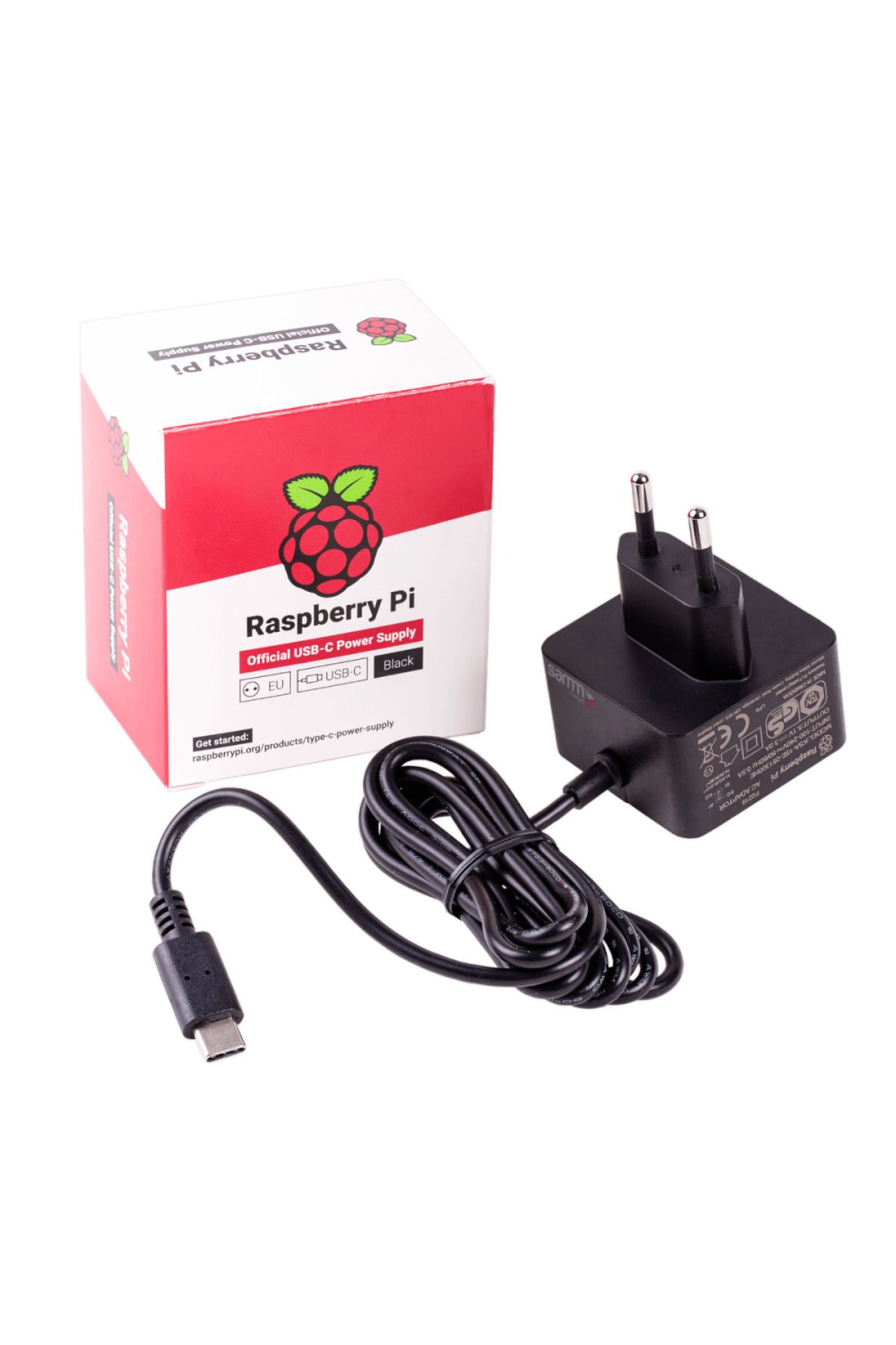 Raspberry Pi 5 27W USB-C Orijinal Güç Adaptörü - Beyaz (Lisanslı ORJİNAL)