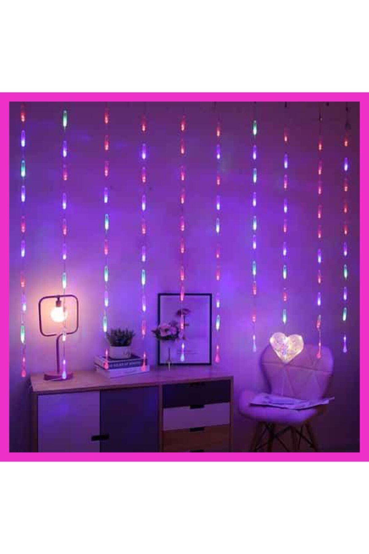 Elioure 3 Metre 150cm 10 Saçaklı Yağmur Led Işık Perdesi Eklemeli Yılbaşı Süsü/hediyelik