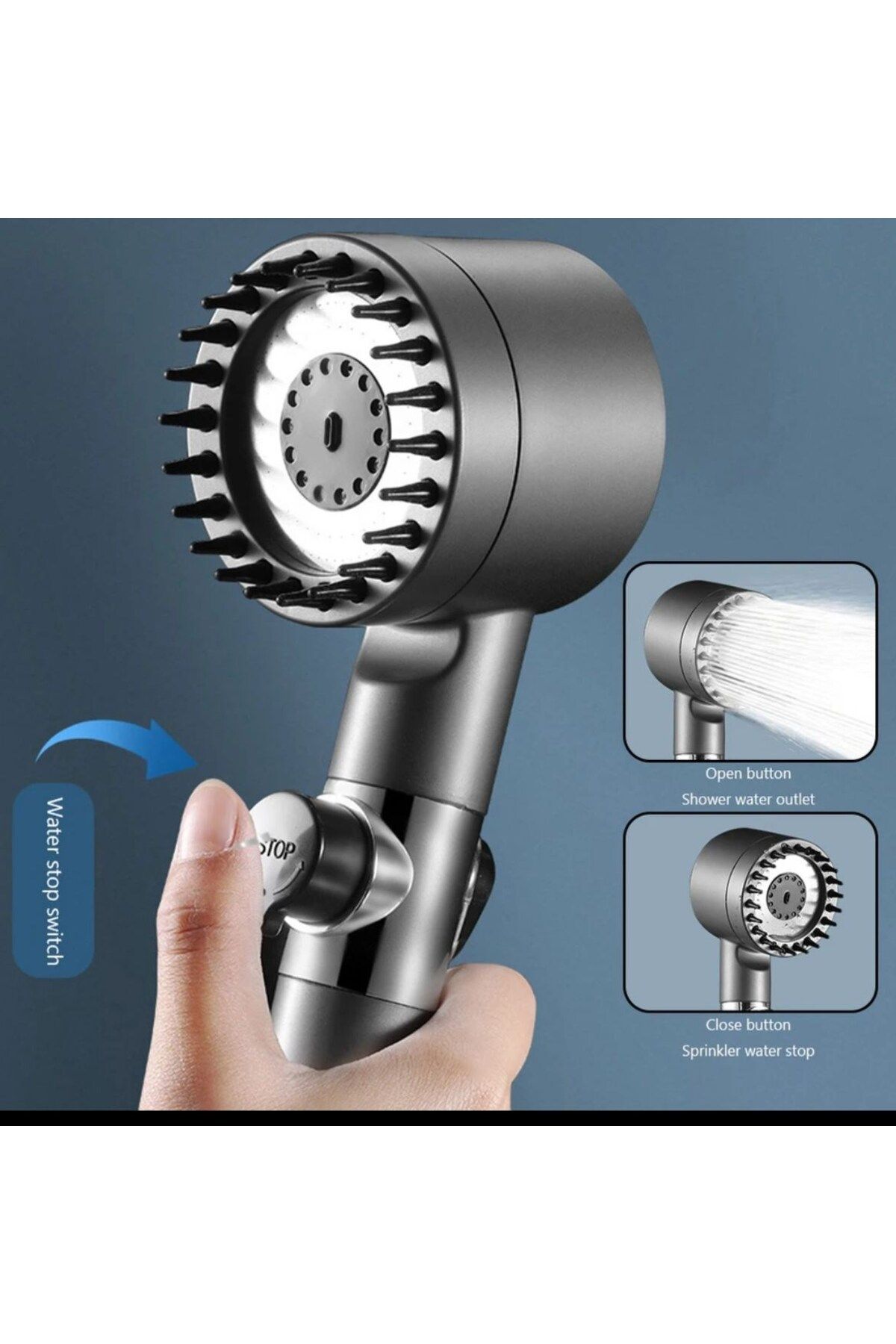 MoonTech Moonshop Yeni Nesil Çok Fonksiyonlu Ayarlanabilir Arıtmalı Krom Kaplı Duş Başlığı El Duşu