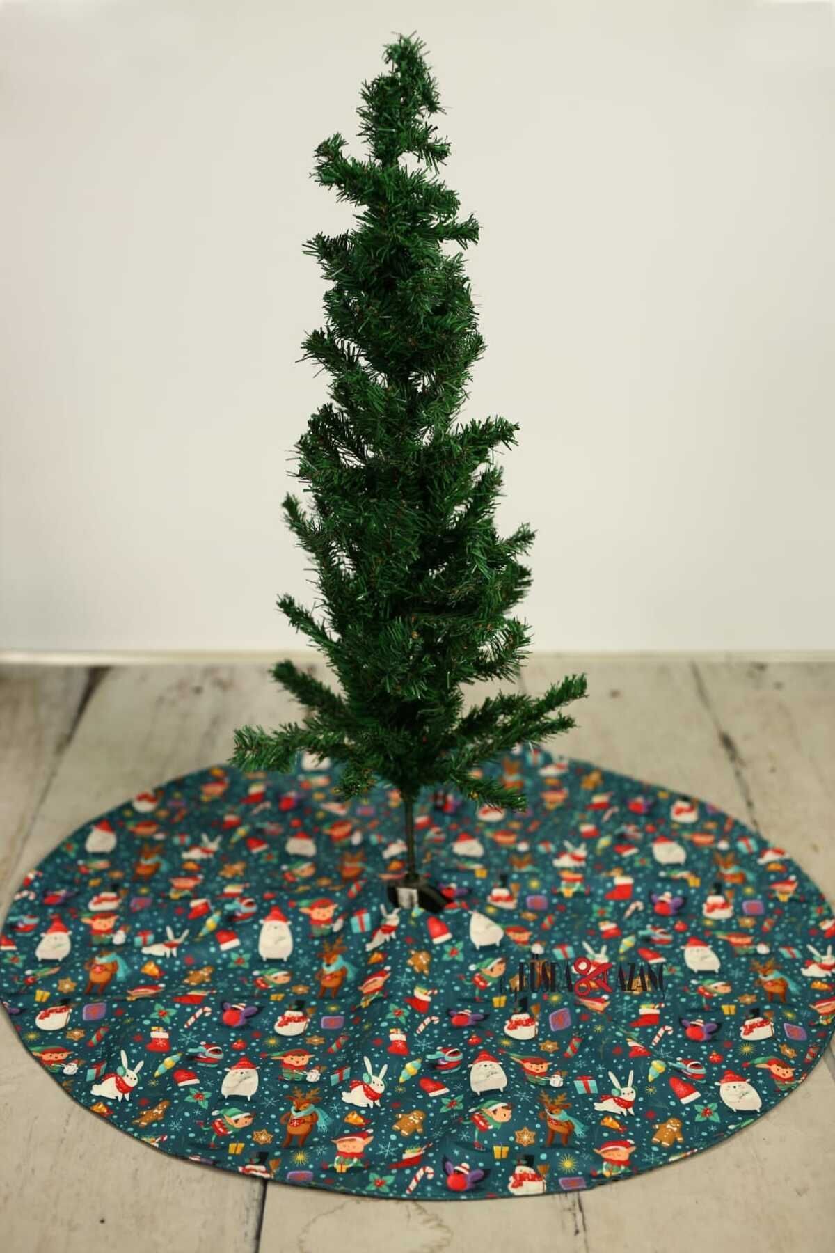 Elioure Yılbaşı Noel Temalı Ağacı Ağaç Eteği Örtüsü ,Yılbaşı Ağaç Halısı