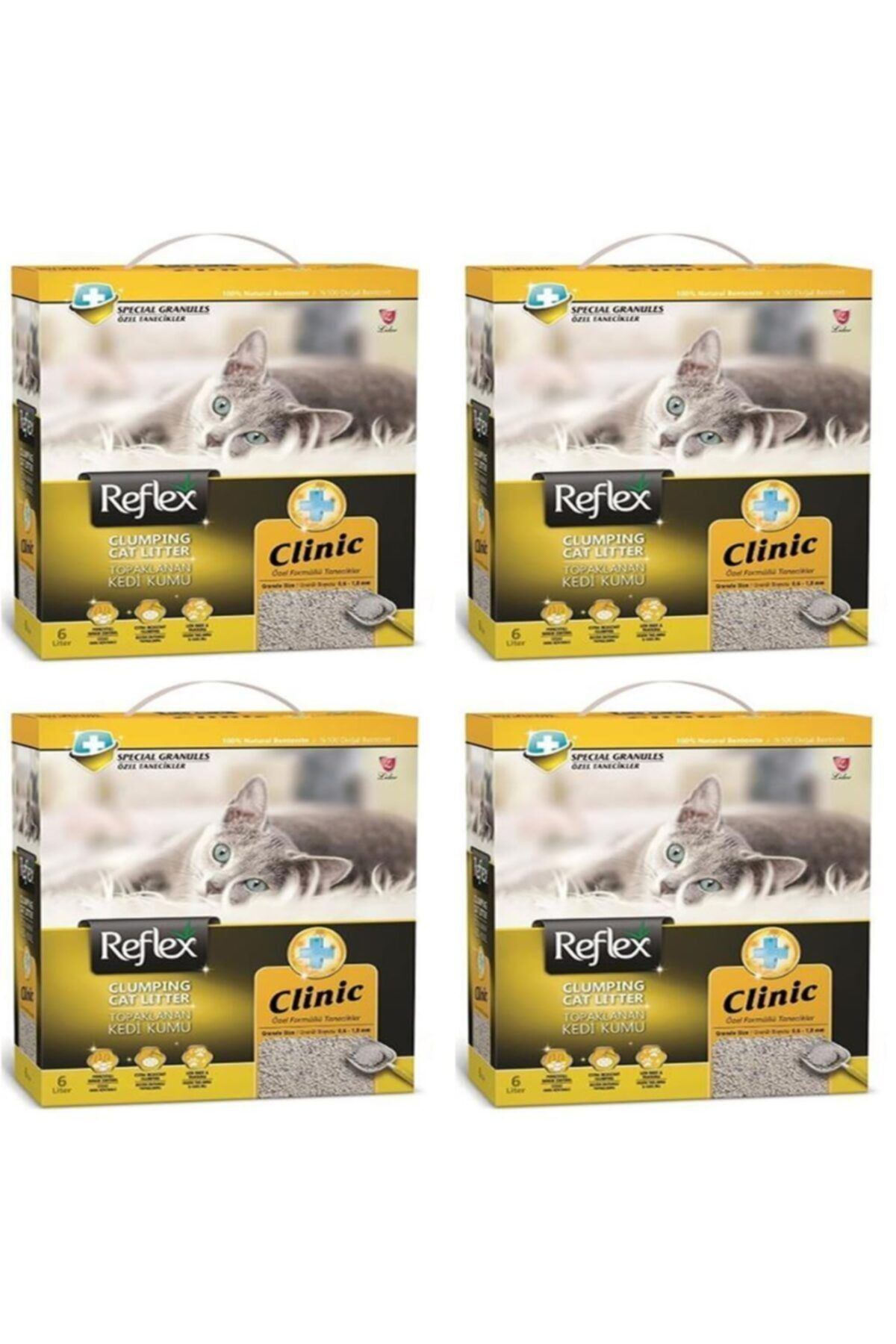 Elioure Klinik Kedi Kumu 6 Lt 4'lü Set