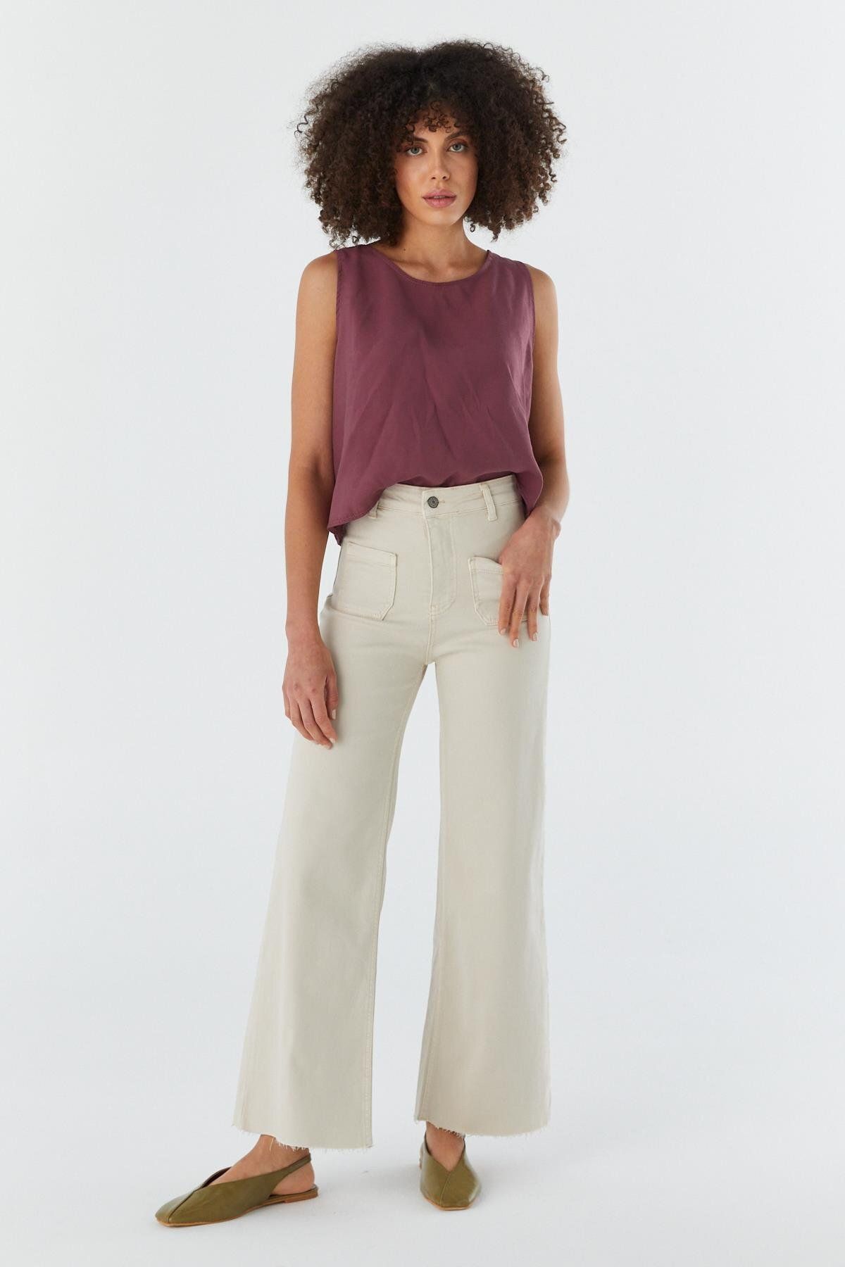 Shopping Shop Wide Leg Pantolon BEJ