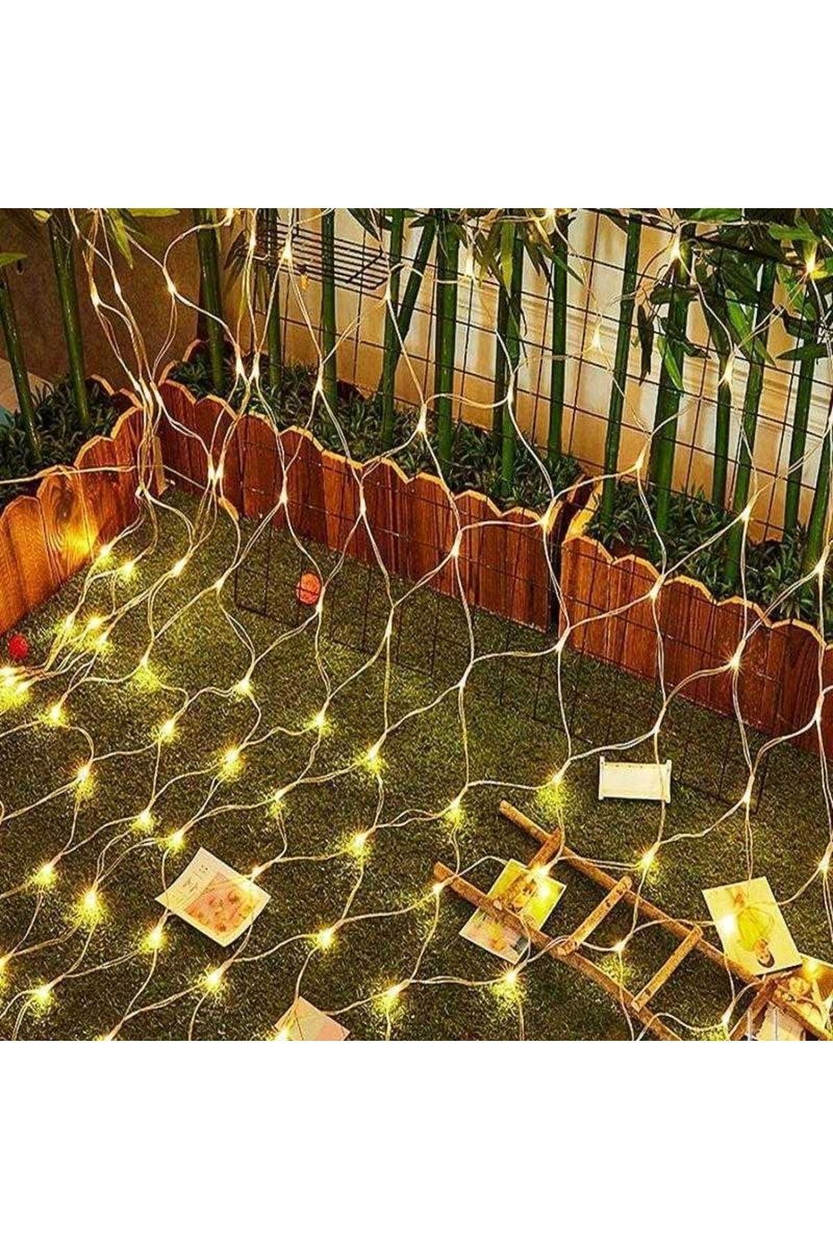 Elioure 2x2 M2 Ağ Led Işık Gün Işığı Ağ Led Işık Eklemeli Warm Light Led 220 V Modlu Yılbaşı Işıkları