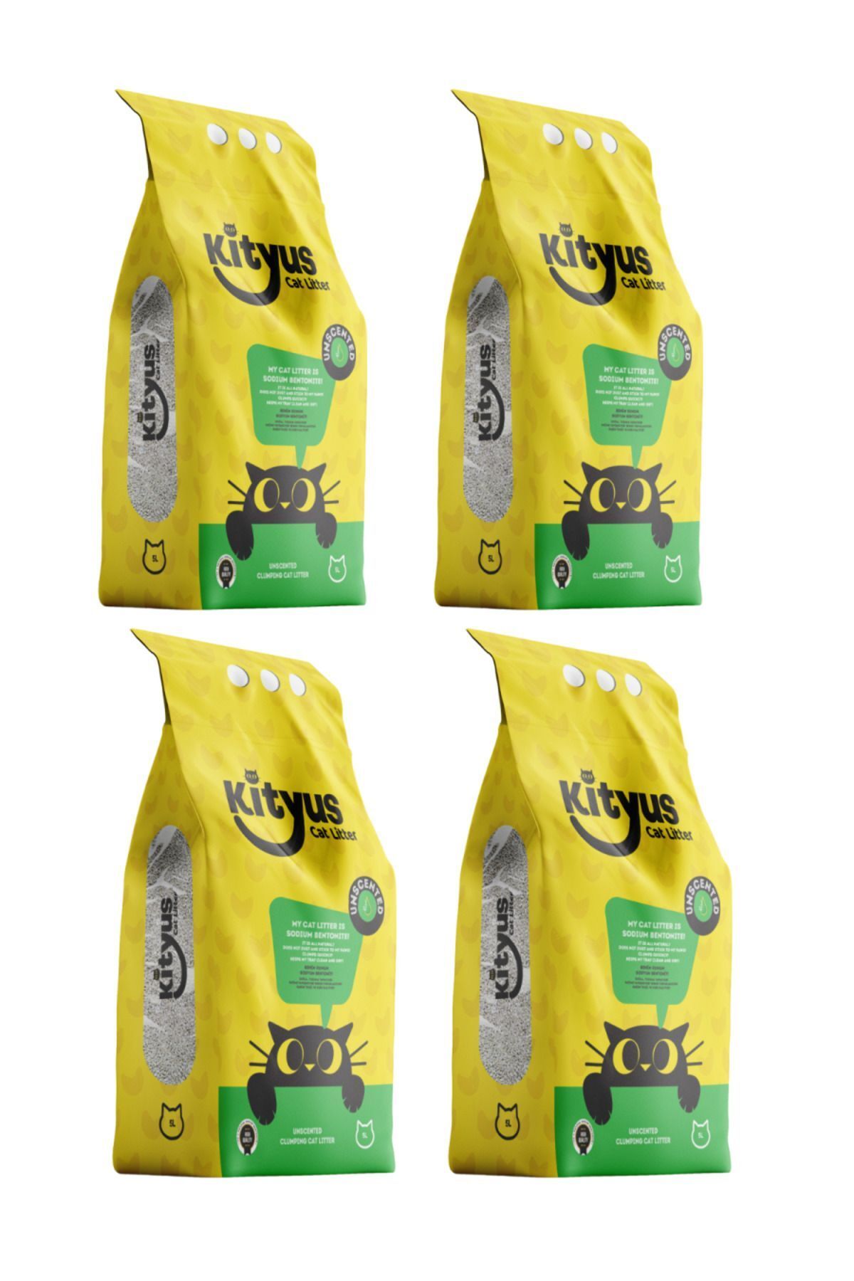 Elioure 4lü Avantaj Paketi -Kityus Kokusuz Kedi Kumu 4x5 Lt
