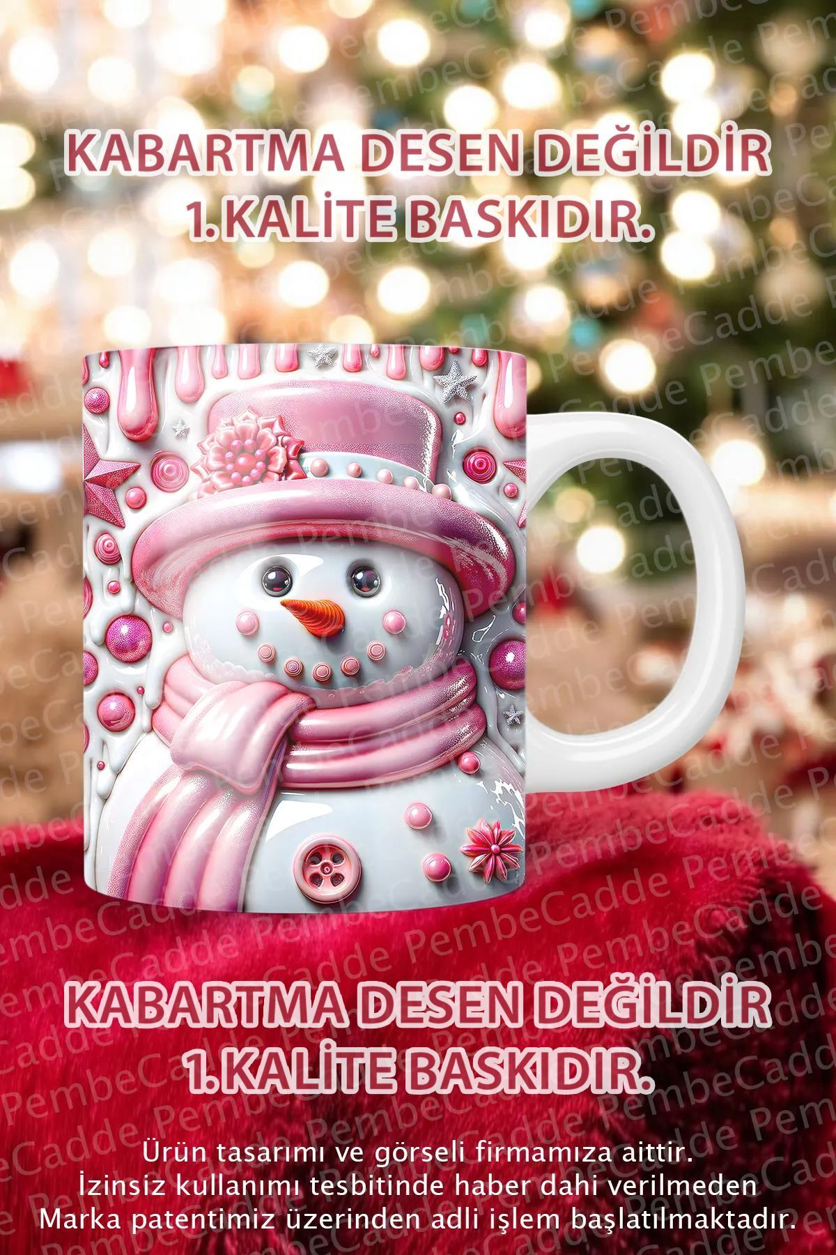 Elioure Porselen Kardan Adam Yeni Yıl Yılbaşı Noel ( Kabartma Değildir ) Kupa Bardak Kahve Marry Crismistmas