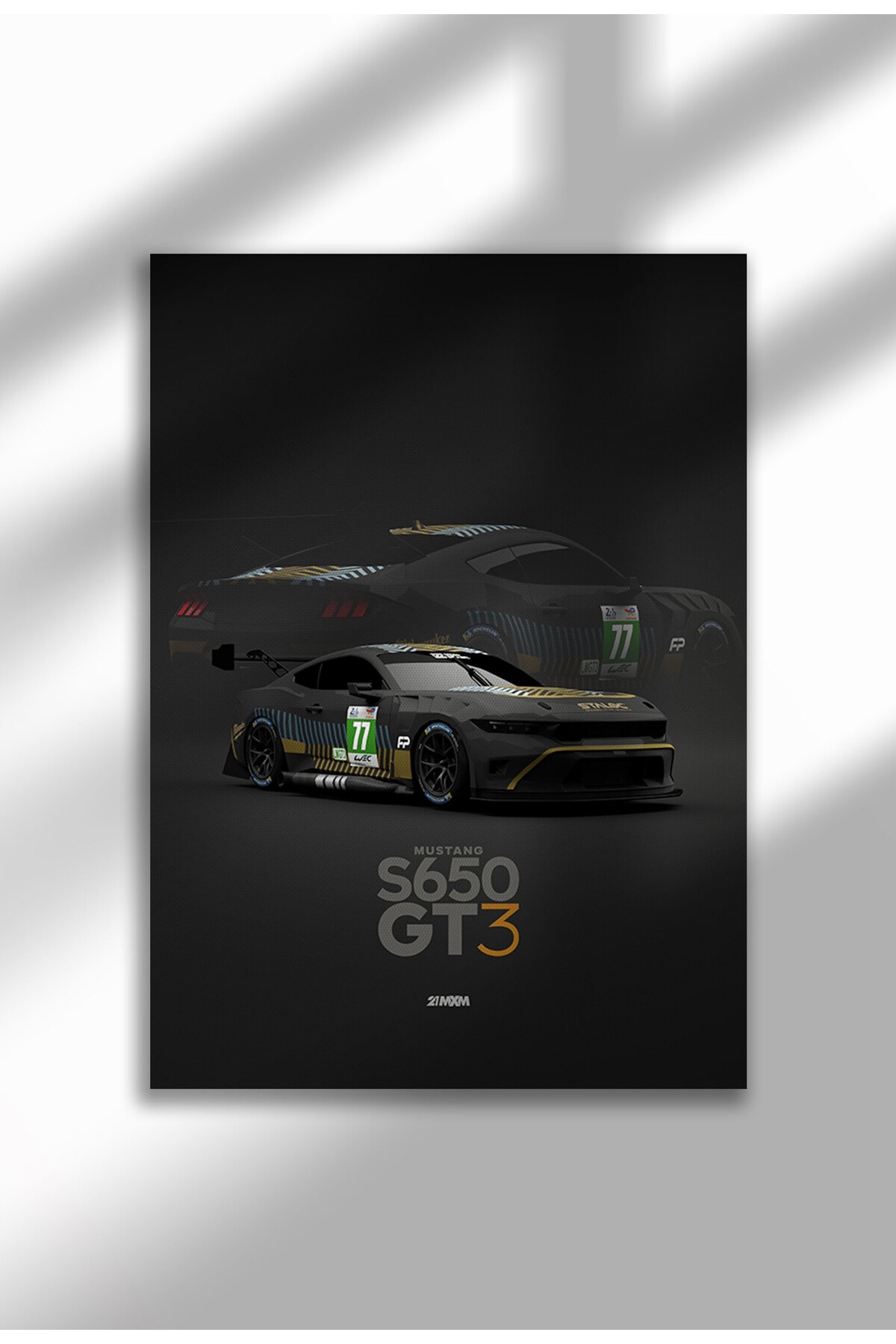 Gt Racing Poster 21mxm GT & DTM Racing Poster, Modern Race Cars on Canvas, Frameless ...