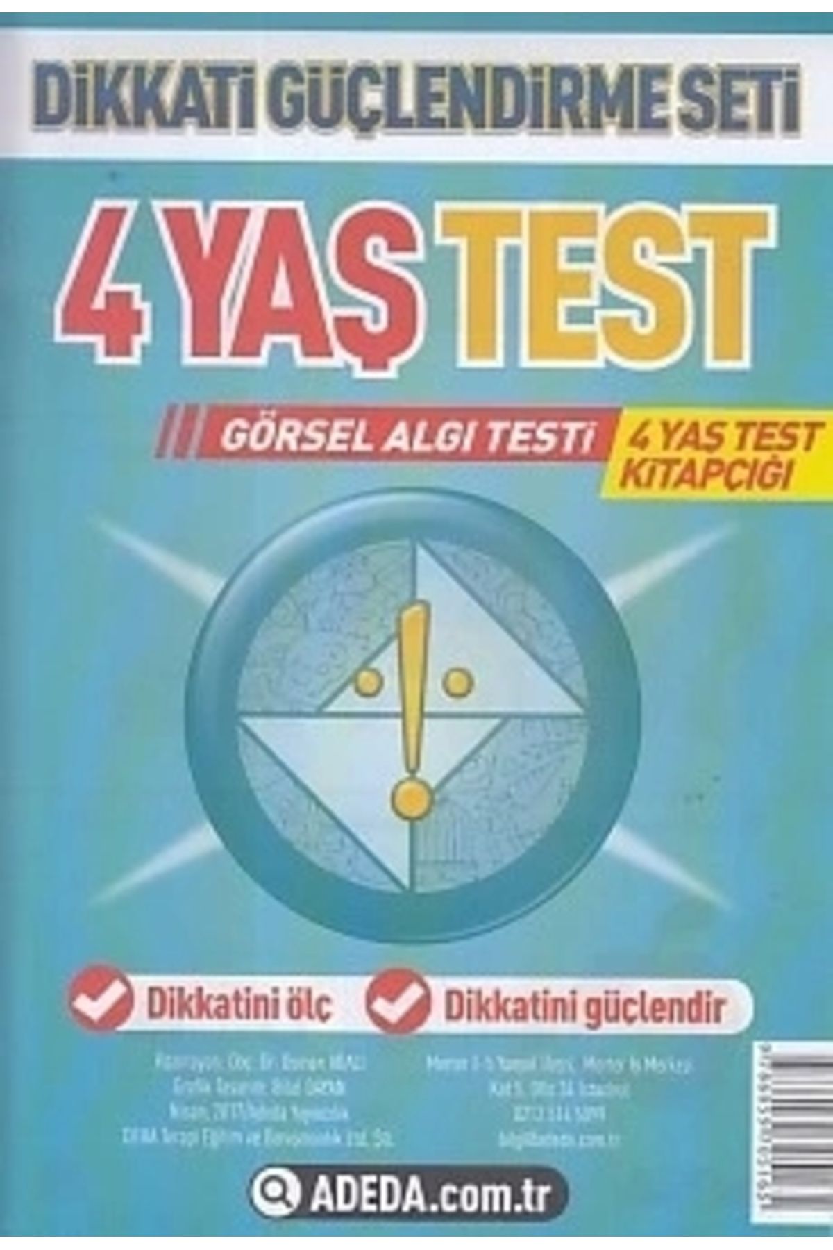 Adeda Yayıncılık Dikkati Güçlendirme Seti 4 Yaş Test