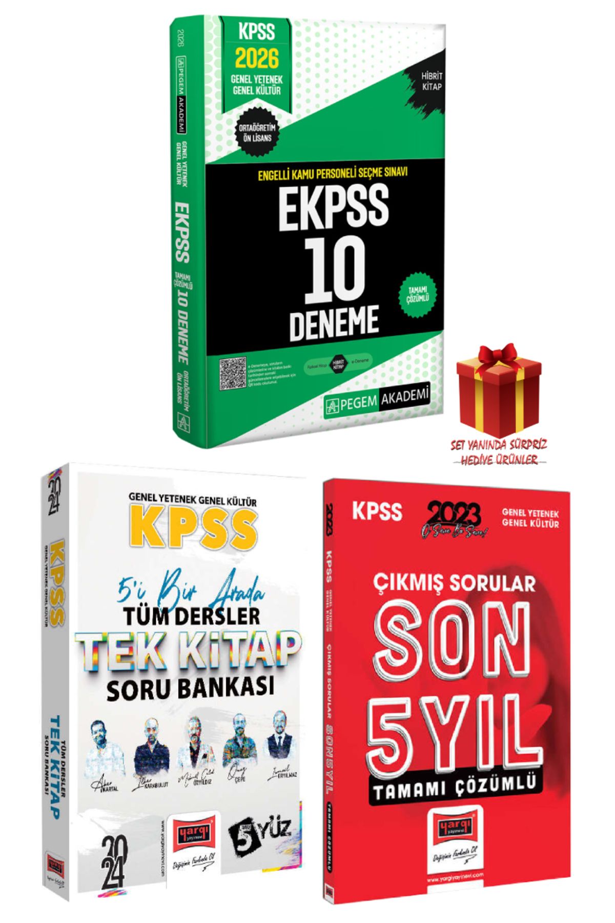 Pegem Akademi Yayıncılık 2026 Pegem EKPSS 10 Deneme+Yargı GYGK Soru Bankası+Çıkmış Sorular+Hediye