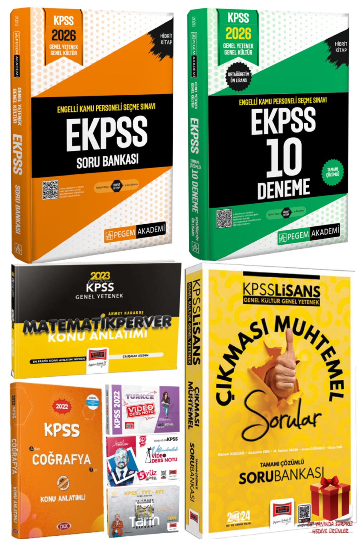 Pegem Akademi Yayıncılık 2026 Pegem EKPSS Soru Bankası+EKPSS 10 Deneme+Yargı GYGK Konu Anlatımlar+Çıkması Muhtemel Sorular