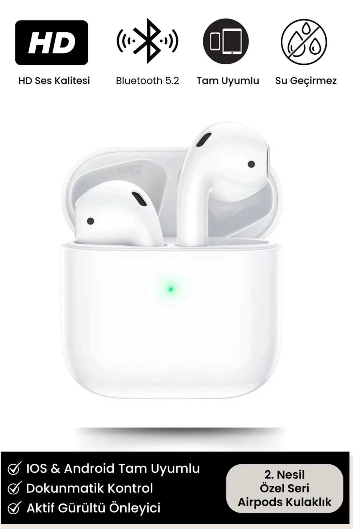 PeraNova Özel Seri Ios Android Uyumlu Bluetooth Kulaklık Kulak İçi 2. Nesil Kablosuz Kulaklık
