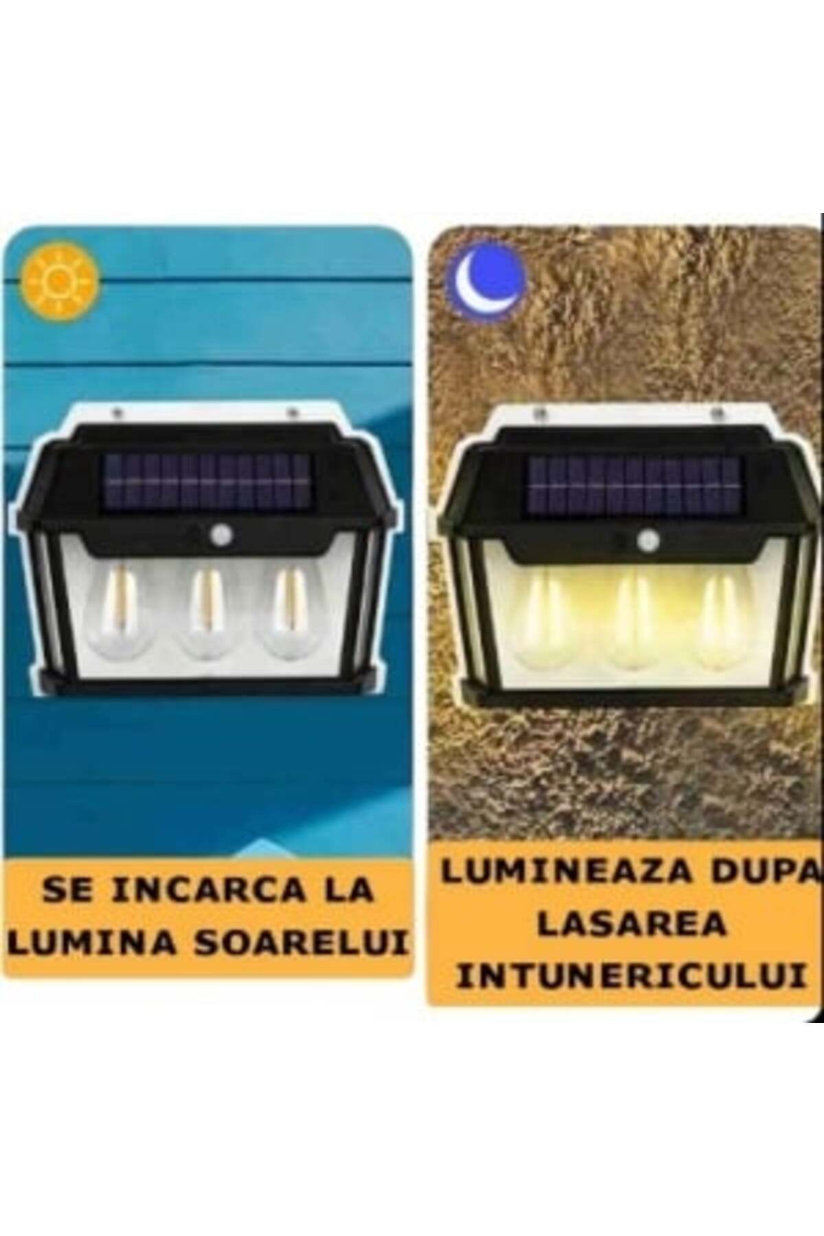 Blusmart-Solar LED Lamp with Motion Sensor 24 x 17 cm for Wall, with 3 Bulbs 5