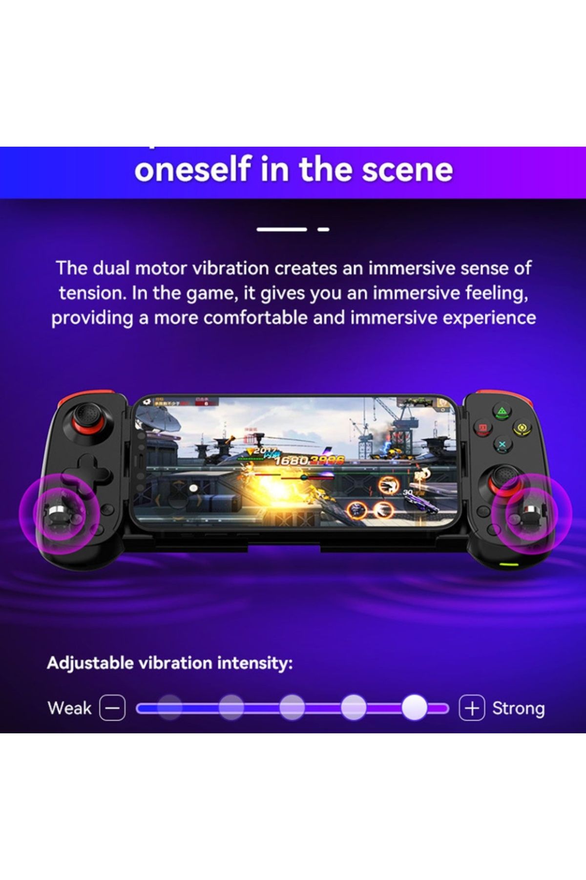 SKYDDAR INNOVATION-Controler wireless multiplatformă D6 DP, iOS/Android/PC/PS4/Switch, set de stickere, negru 5