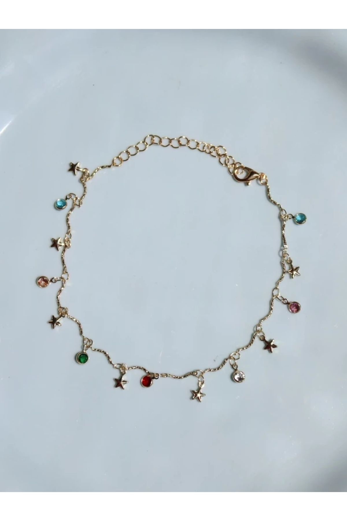 Reorah Collection Colorful Star Shine Halhal Altın Kaplama