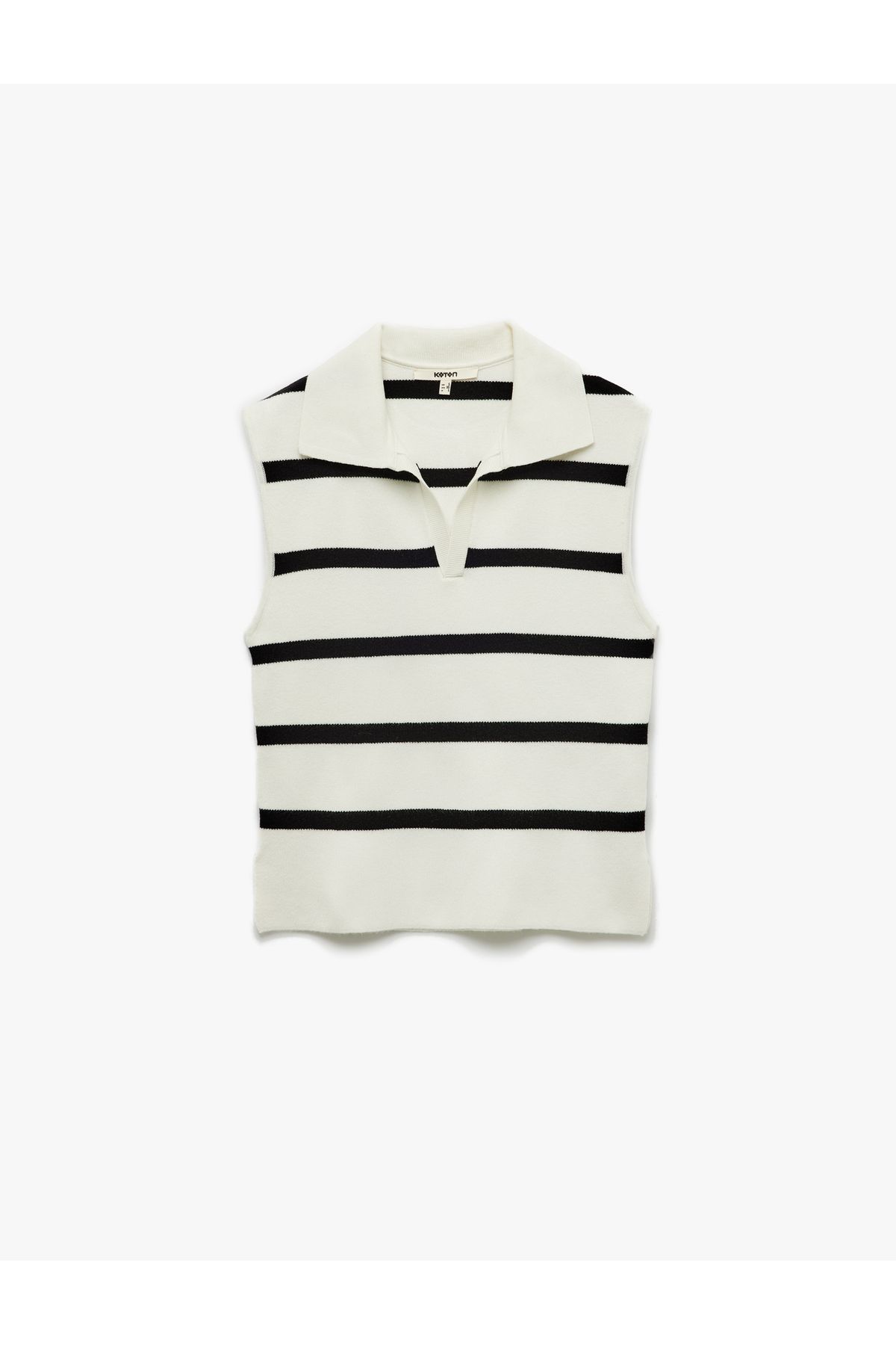 Koton Regular Fit Polo Yaka Kolsuz Triko Bluz