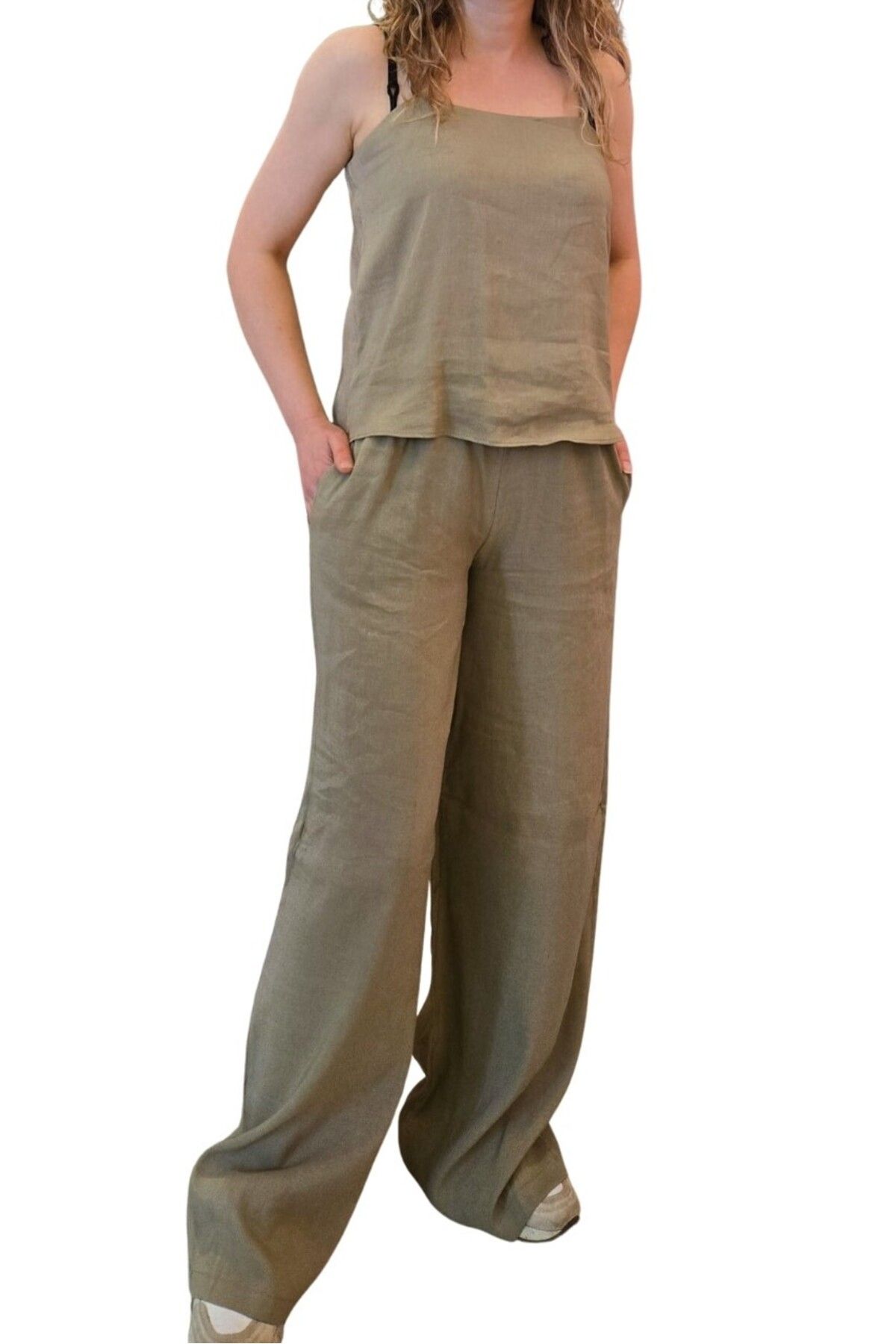 Eylüş Kids Mom İp Askılı Bluz Pantolonlu Takım