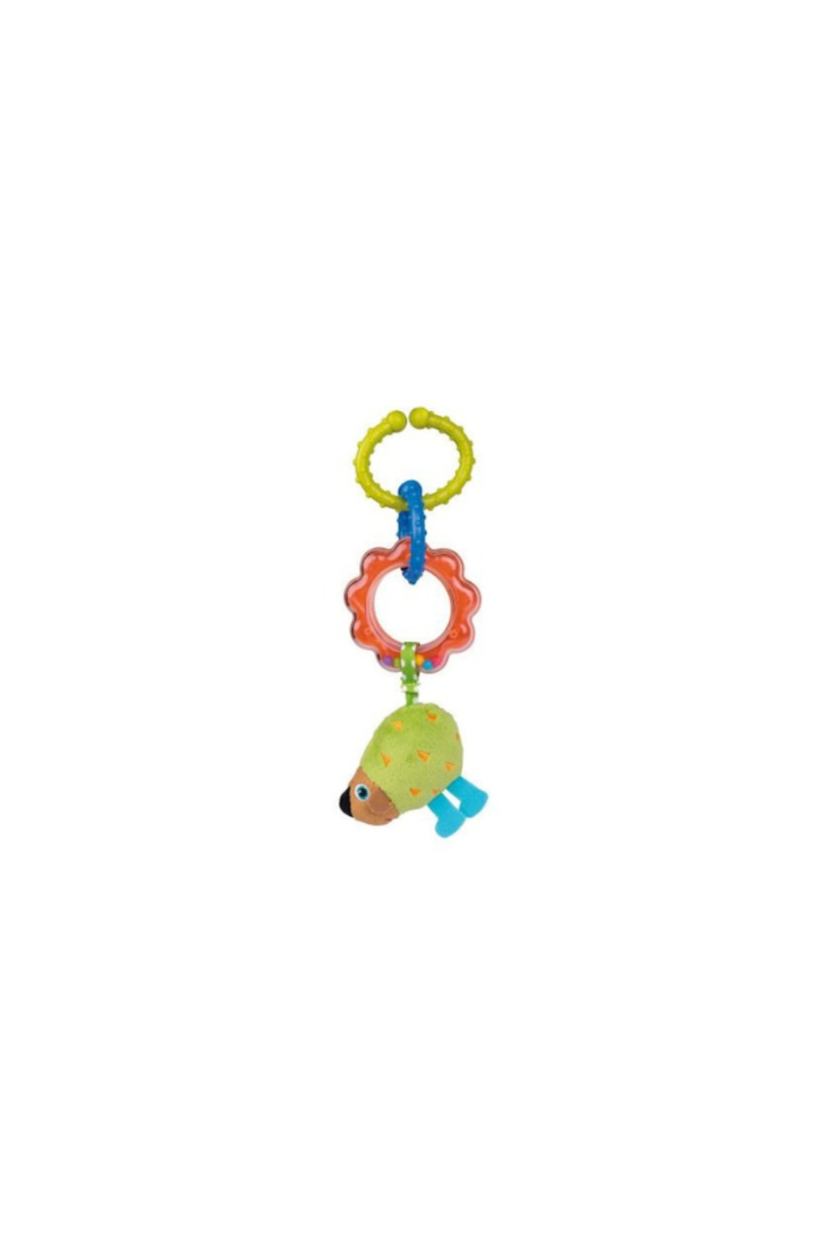 OOPS-Toy Ring with Beads and Plush with Sound 0+ Hedgehog Oops - Ideal for Stroller 1