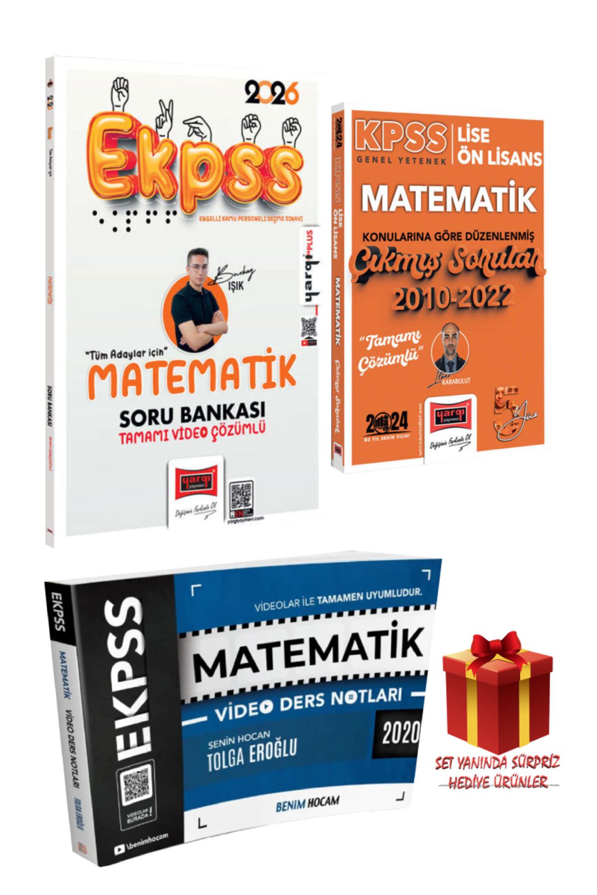 Yargı Yayınları Burkay Işık 2026 EKPSS Matematik Soru Bankası+2010-22 Çıkmış Sorular+EKPSS Matematik Video Ders Notu