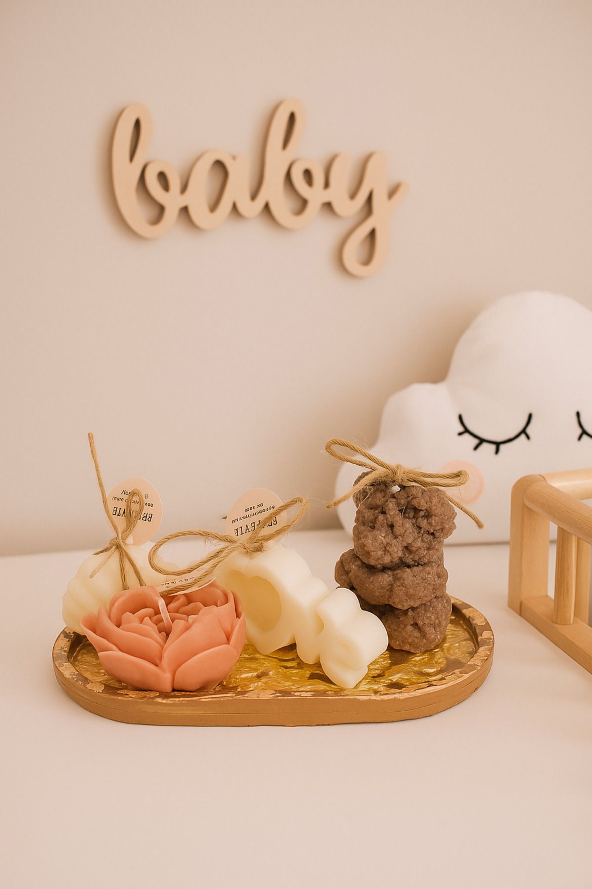 Handmade Bellevie dekoratif mum seti