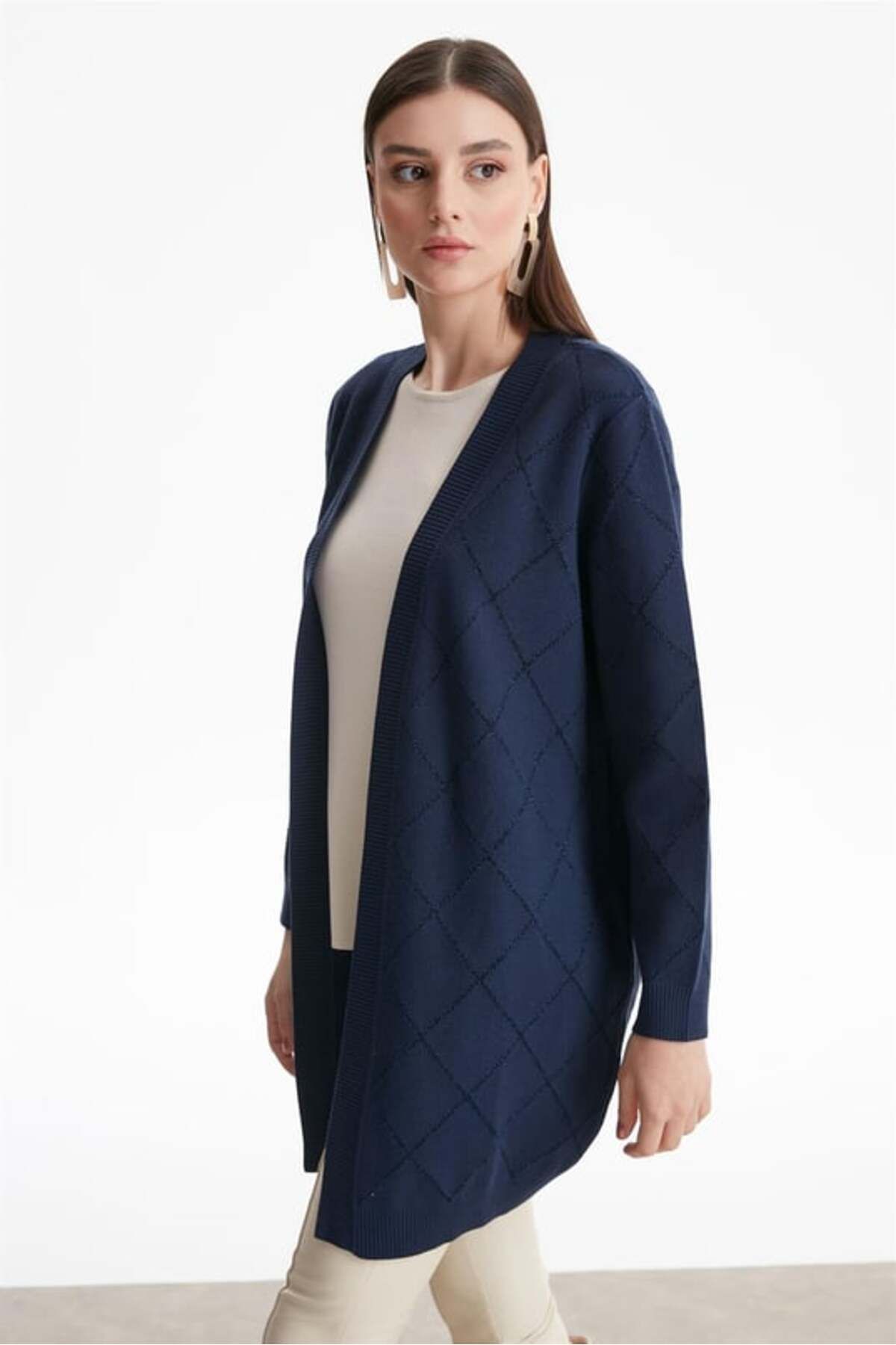 tığstore 21299.1 BAKLAVA DESENLİ SİMLİ HIRKA QKS