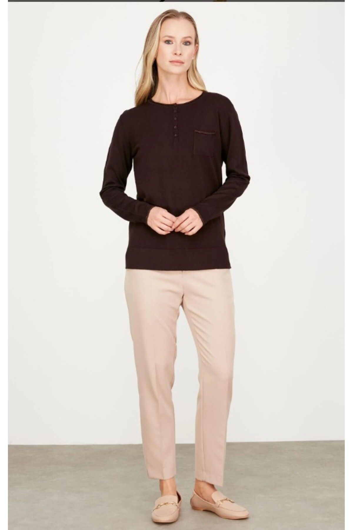 tığstore 21496 CEP DETAYLI TRİLO BLUZ QKS BLUZ #23-11#