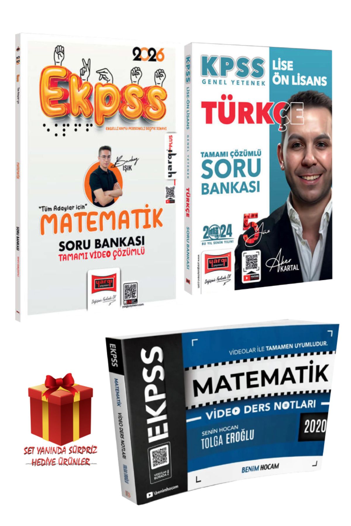 Yargı Yayınları Burkay Işık 2026 EKPSS Matematik Soru Bankası+ Türkçe Soru Bankası + EKPSS Matematik Video Ders Notu