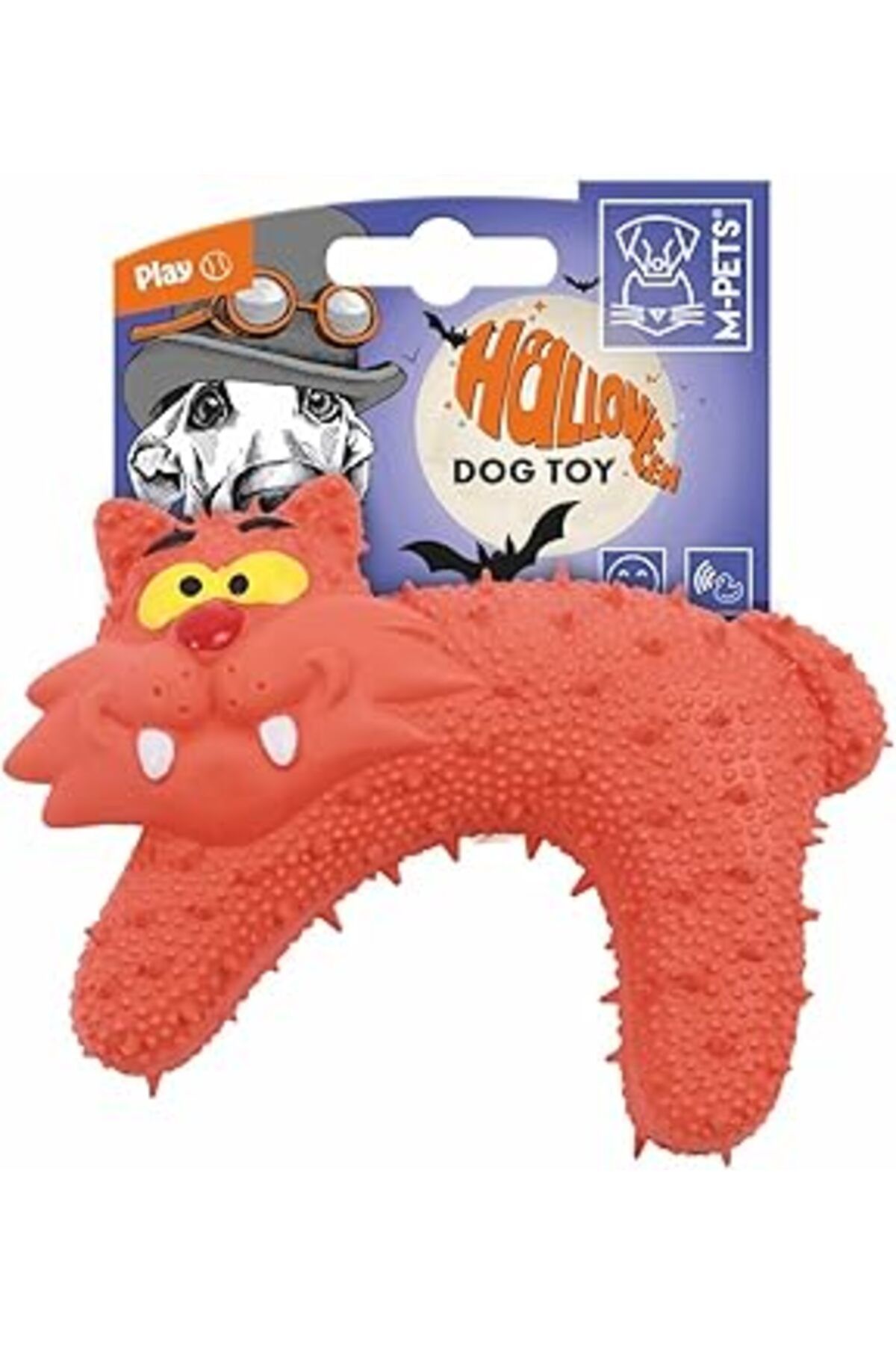 Mu Art Ahşap M-Pets Halloween Turuncu Cat Köpek Oyuncağı