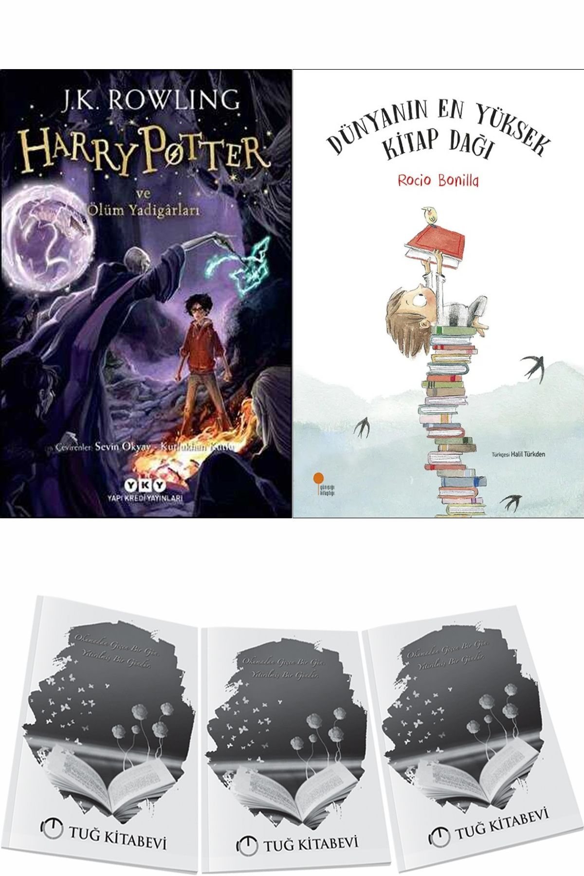 Yapı Kredi Yayınları Harry Potter ve Ölüm Yadigârları ve Dünyanın En Yüksek Kitap Dağı + Hediyeli