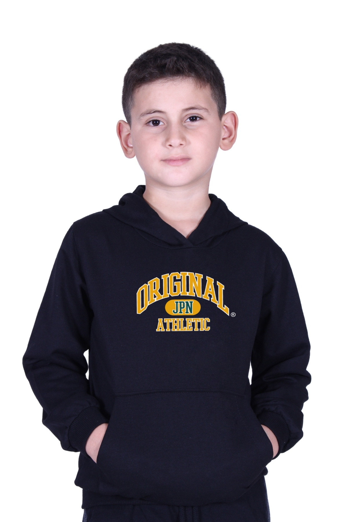 ORIGINAL PRINTED BOYS SWEATSHIRT WITH HOODED KANGAROO POCKET
