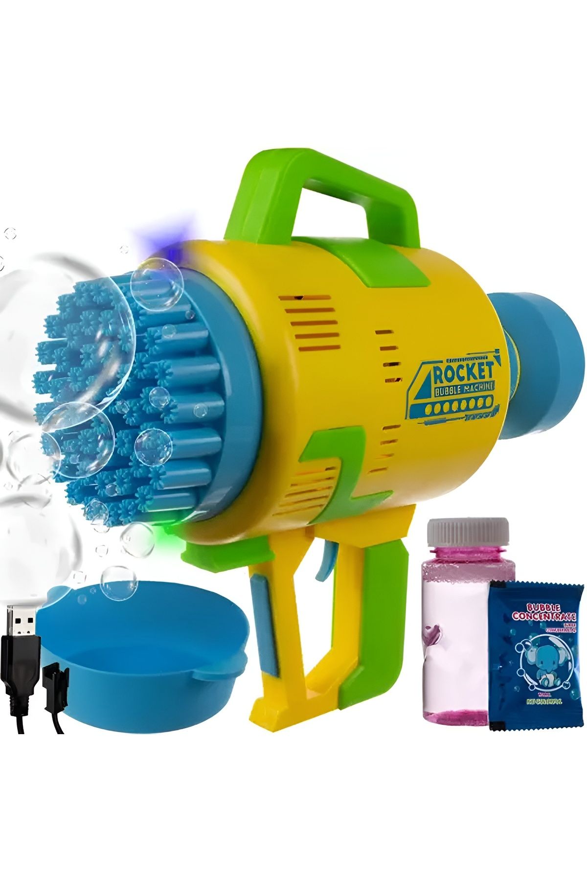 ideal STORE-Pistol cu baloane de sapun BUBBLE SOAP IdealStore, Capacitate suport lichid 150ml, Are 48 de gauri p 3