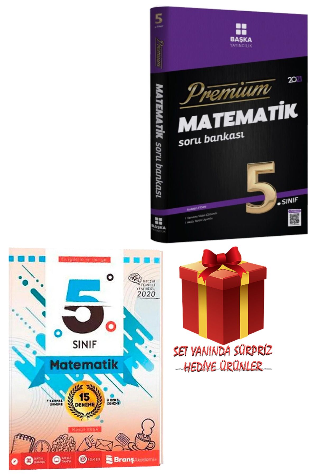 Başka Yayıncılık 5. Sınıf Premium Matematik Soru Bankası + Matematik 15 Deneme + Hediye