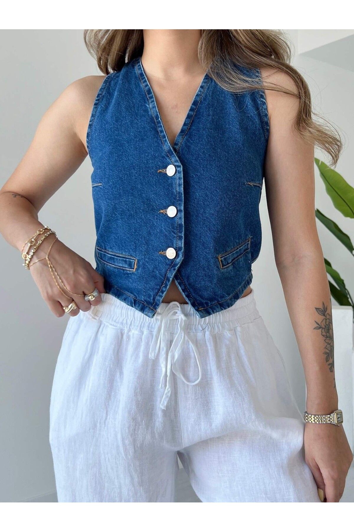 tiamoda Denim Yelek
