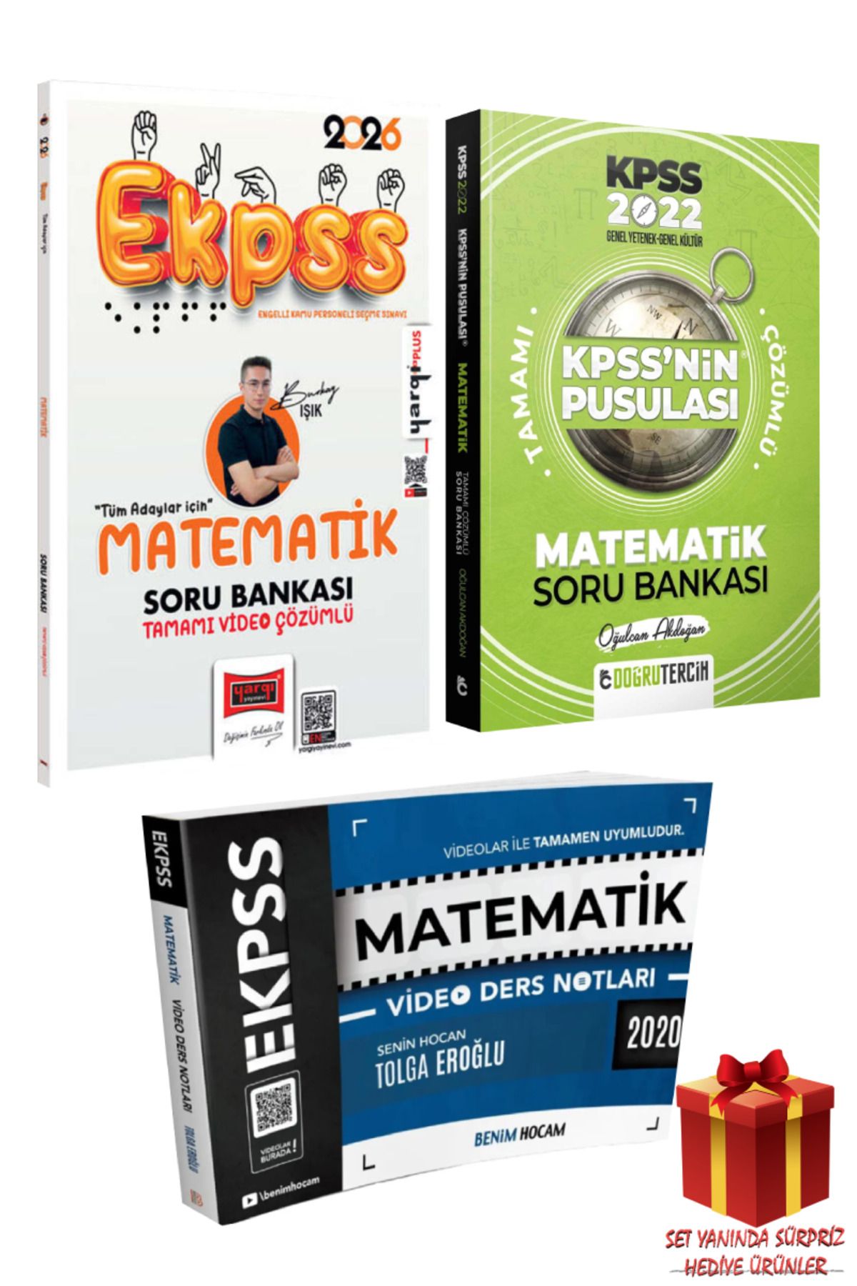 Yargı Yayınları Burkay Işık 2026 EKPSS Matematik Soru Bankası+ Soru Bankası+ EKPSS Matematik Video Ders Notu+ Hediye