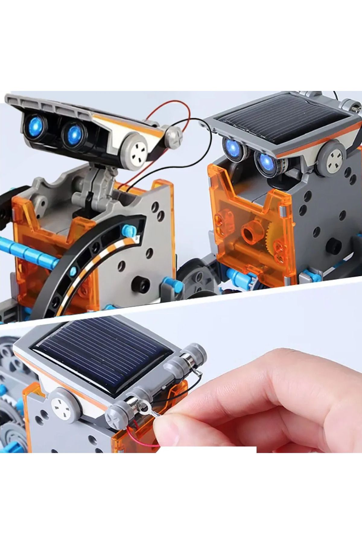 ideal STORE-idealSTORE 13in1 Energetic Robot Educational Creation Set, Includes Solar Panel, Possibility to 5