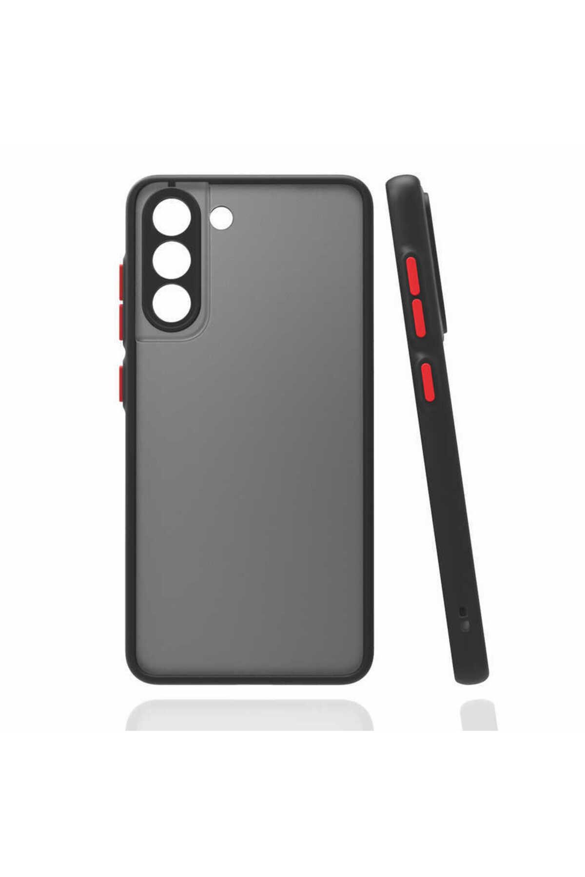 Gpack Samsung Galaxy S21 5G uyumlu Kılıf Kamera Korumalı Hux Silikon Siyah