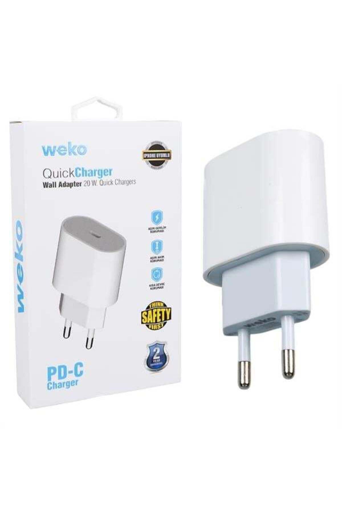 Zayla Weko Wk-26524 Beyaz Pd 20 Watt Iphone Type-C Hızlı Şarj Başlığı