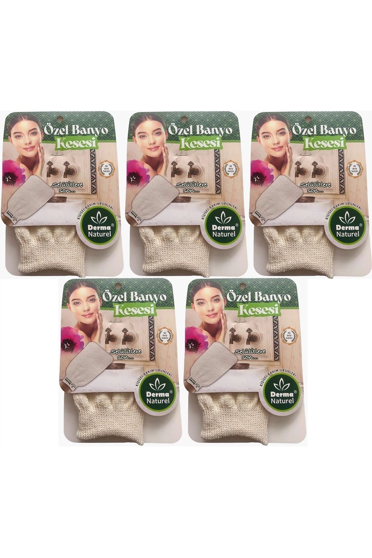 Derma Naturel Özel Banyo Kesesi MS-07 (5 Li Set)