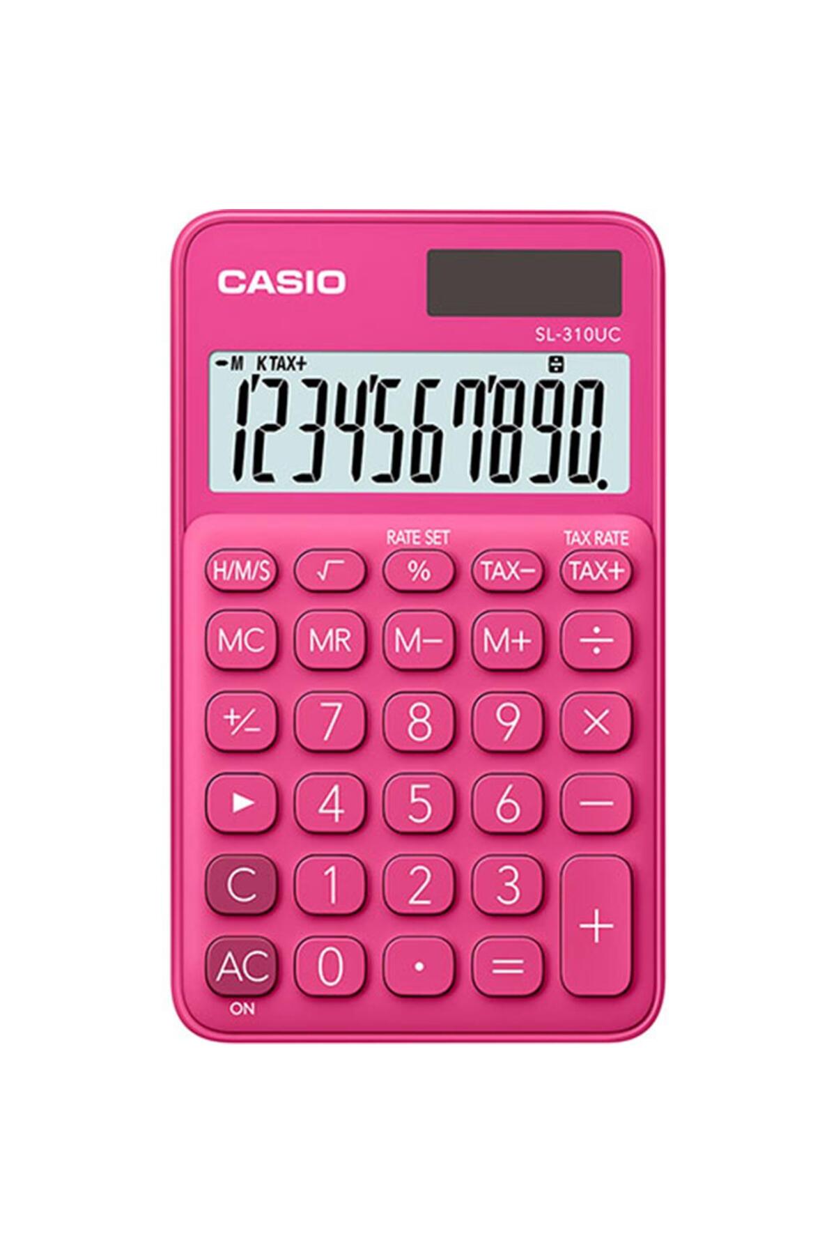 Casio 2/SL-310UC-RD Cep Tipi 10 Hane Koyu Pembe Hesap Makinesi