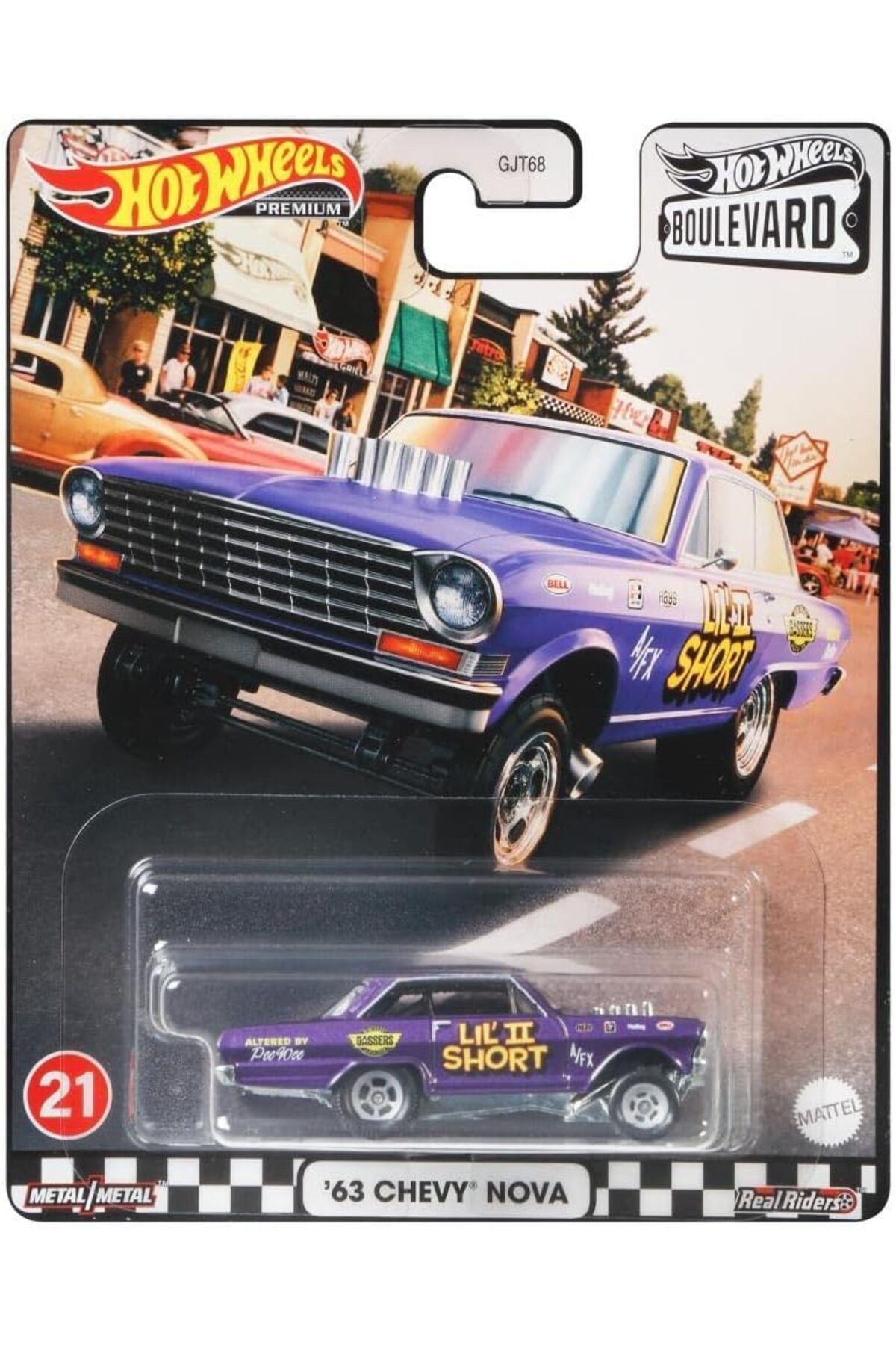 HOT WHEELS Premium Boulevard ''21'' - '63 Chevy Nova GRL99