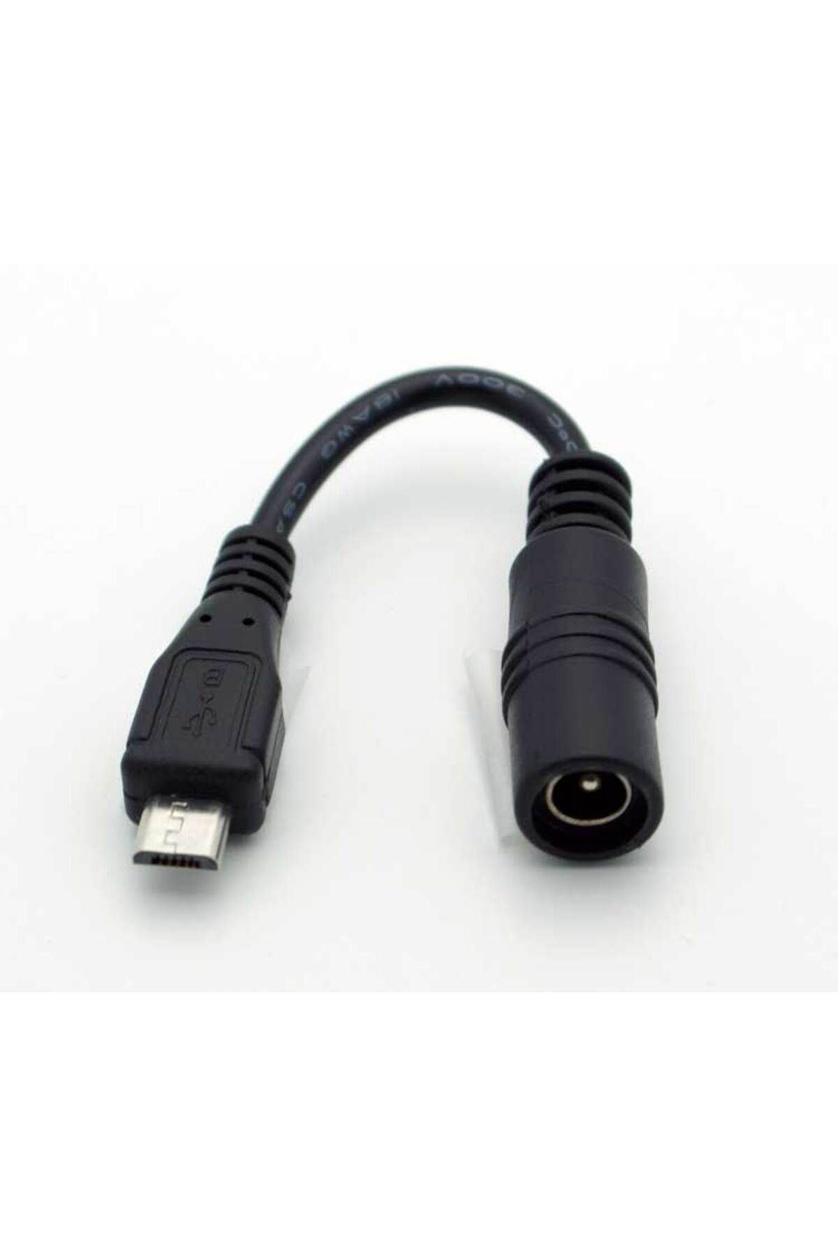 Mykablo Micro USB Erkek - 5.5x2.5 mm Dişi Kablolu DC Uç Çevirici