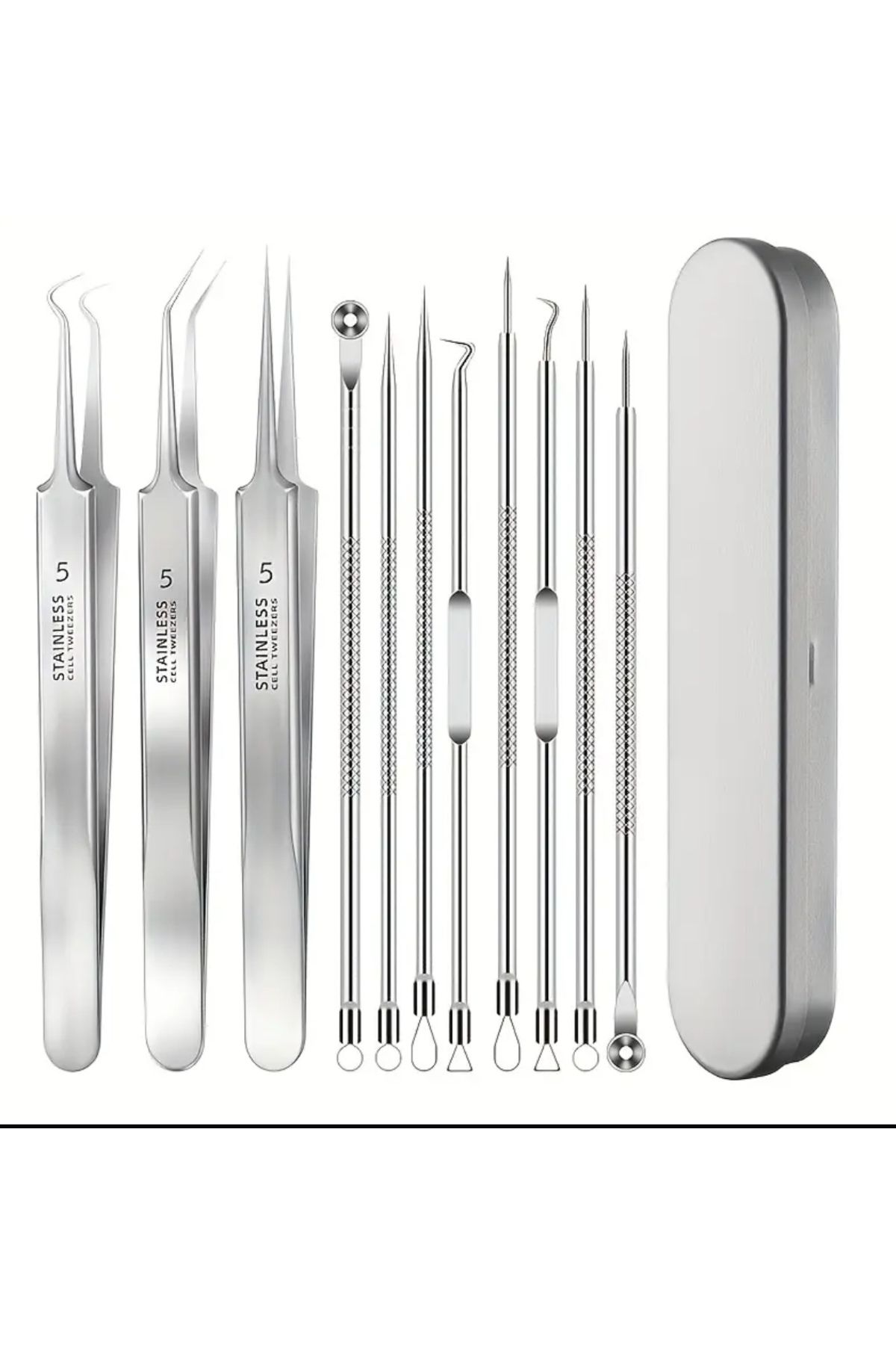 ORGANICYOU YANGLIANG Alman ultra keskin hücre akne cımbızları ve akne iğneleri seti, akne ve siyah noktalar