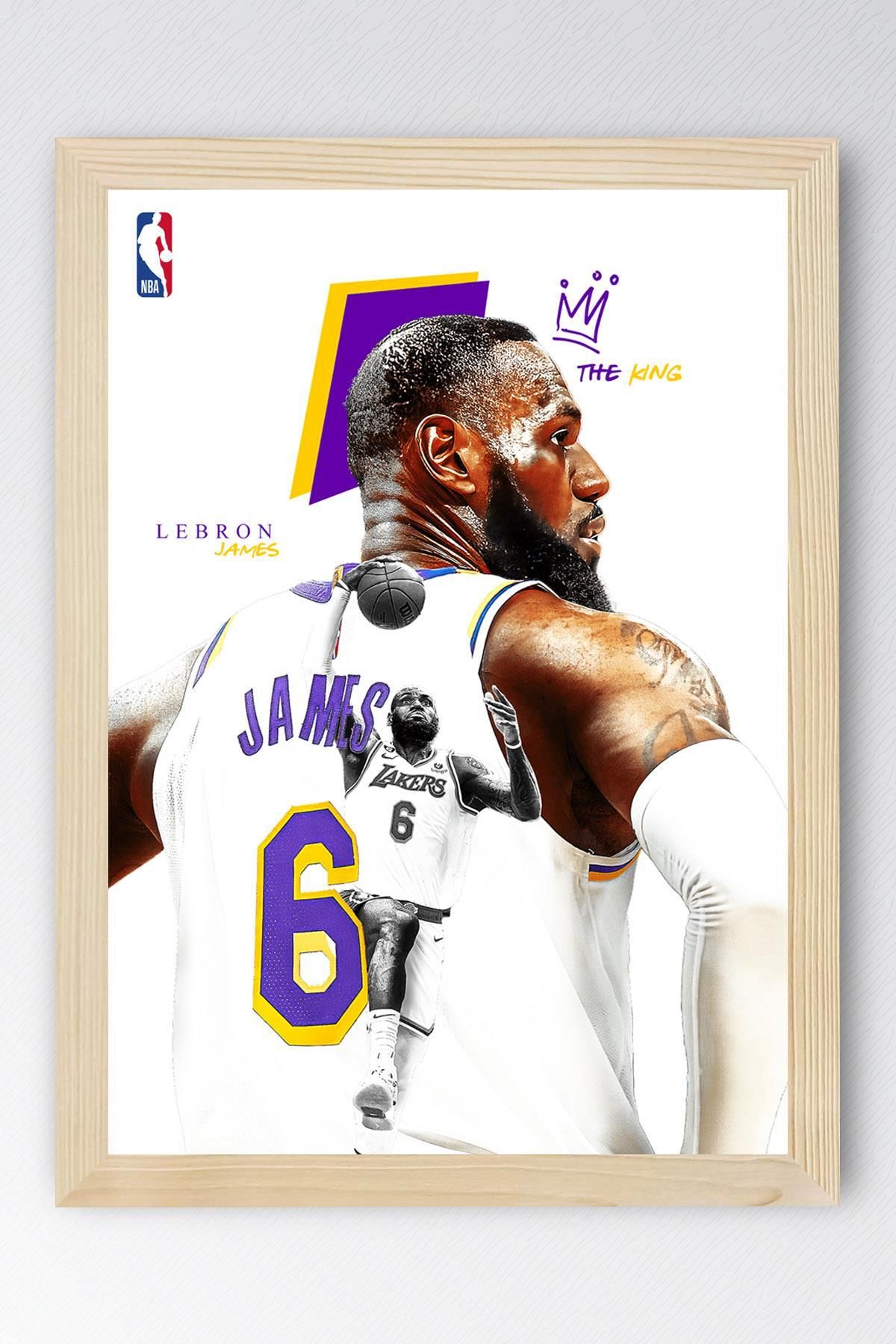 Saturn LeBron James Çerçeveli Tablo - The King NBA Posteri Tablo