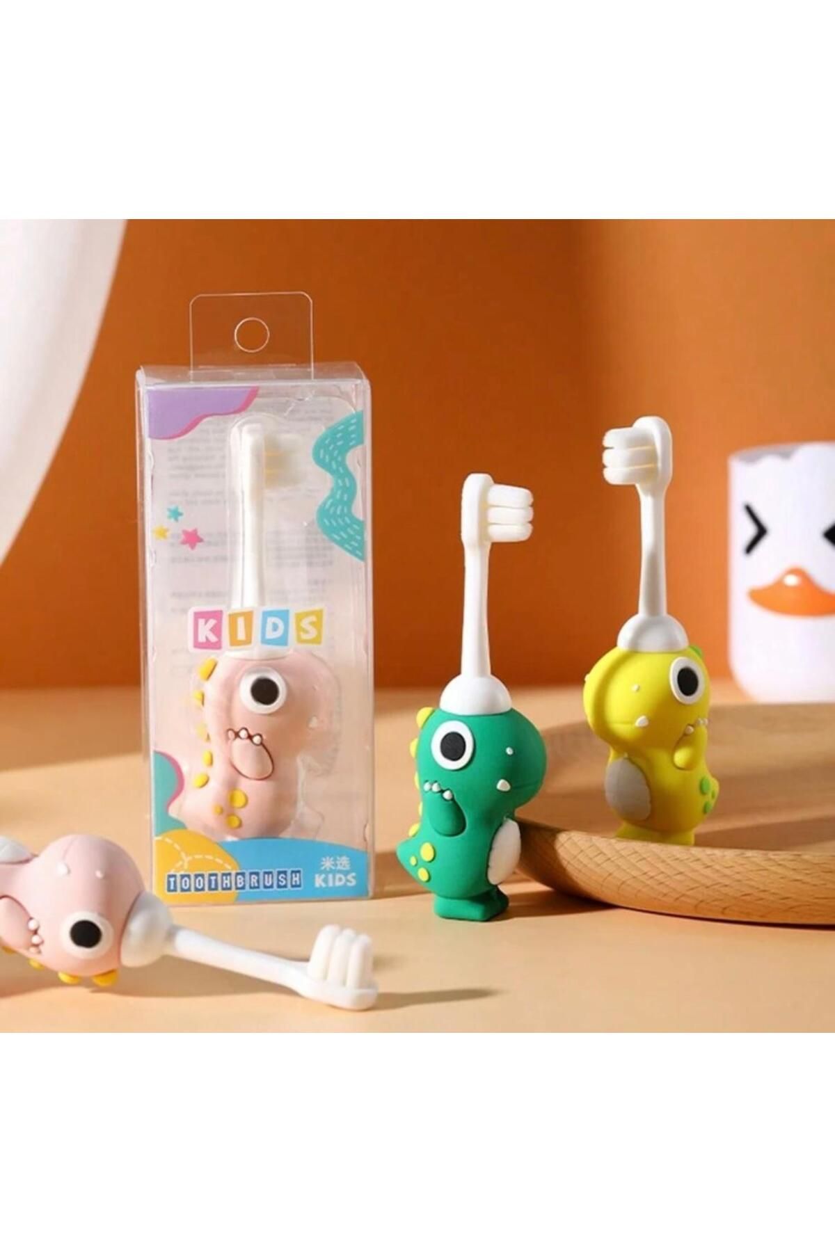 Moory-Dinosaur Toothbrush - Children's Animal Figured Toothbrush - Fun Toothbrush for Children 5