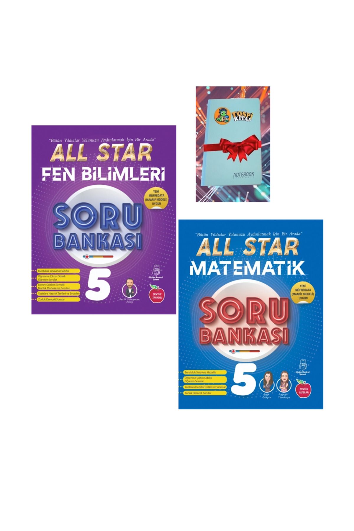 Newton Yayınları 5.All Star FEN BİLİMLERİ + MATEMATİK Soru Bankası ( NOT DEFTERİ HEDİYE)