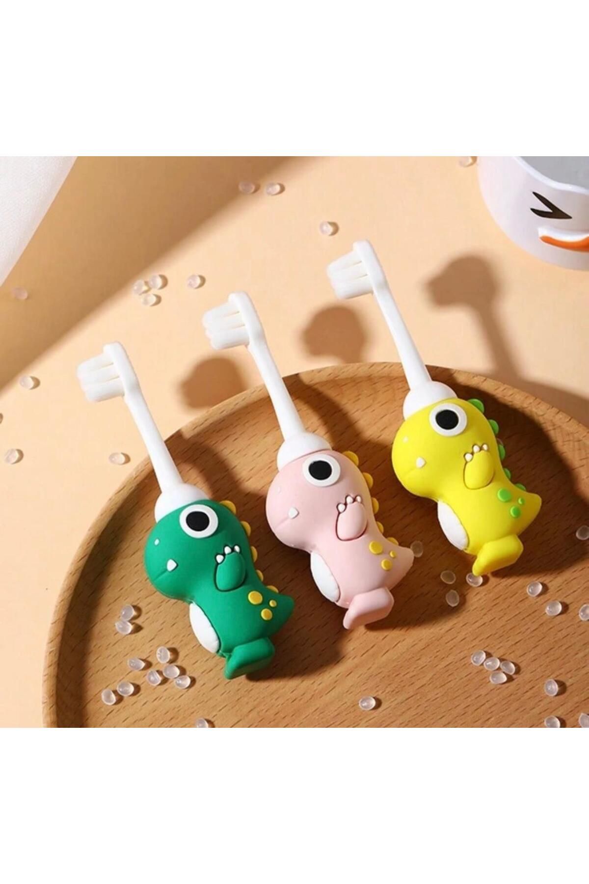 Moory-Dinosaur Toothbrush - Children's Animal Figured Toothbrush - Fun Toothbrush for Children 3