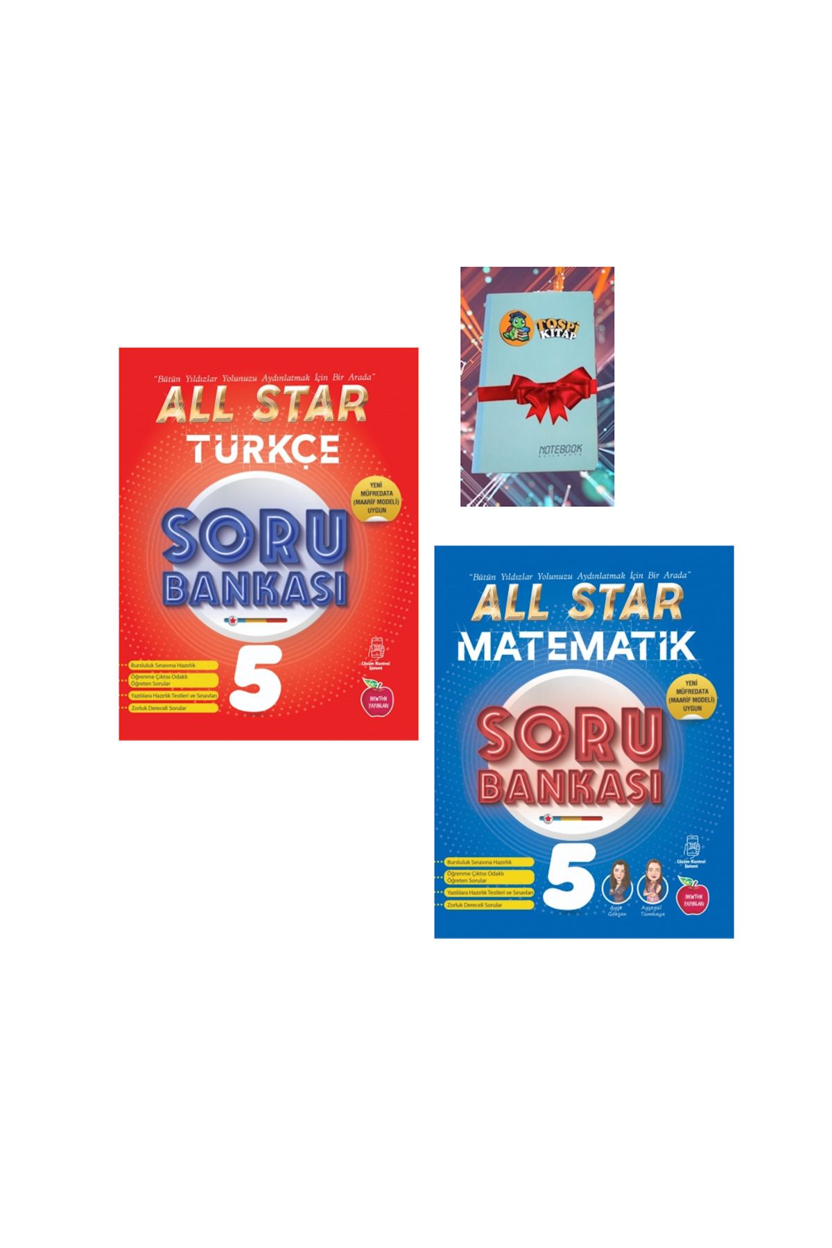 Newton Yayınları 5.All Star TÜRKÇE + MATEMATİK Soru Bankası ( NOT DEFTERİ HEDİYE)