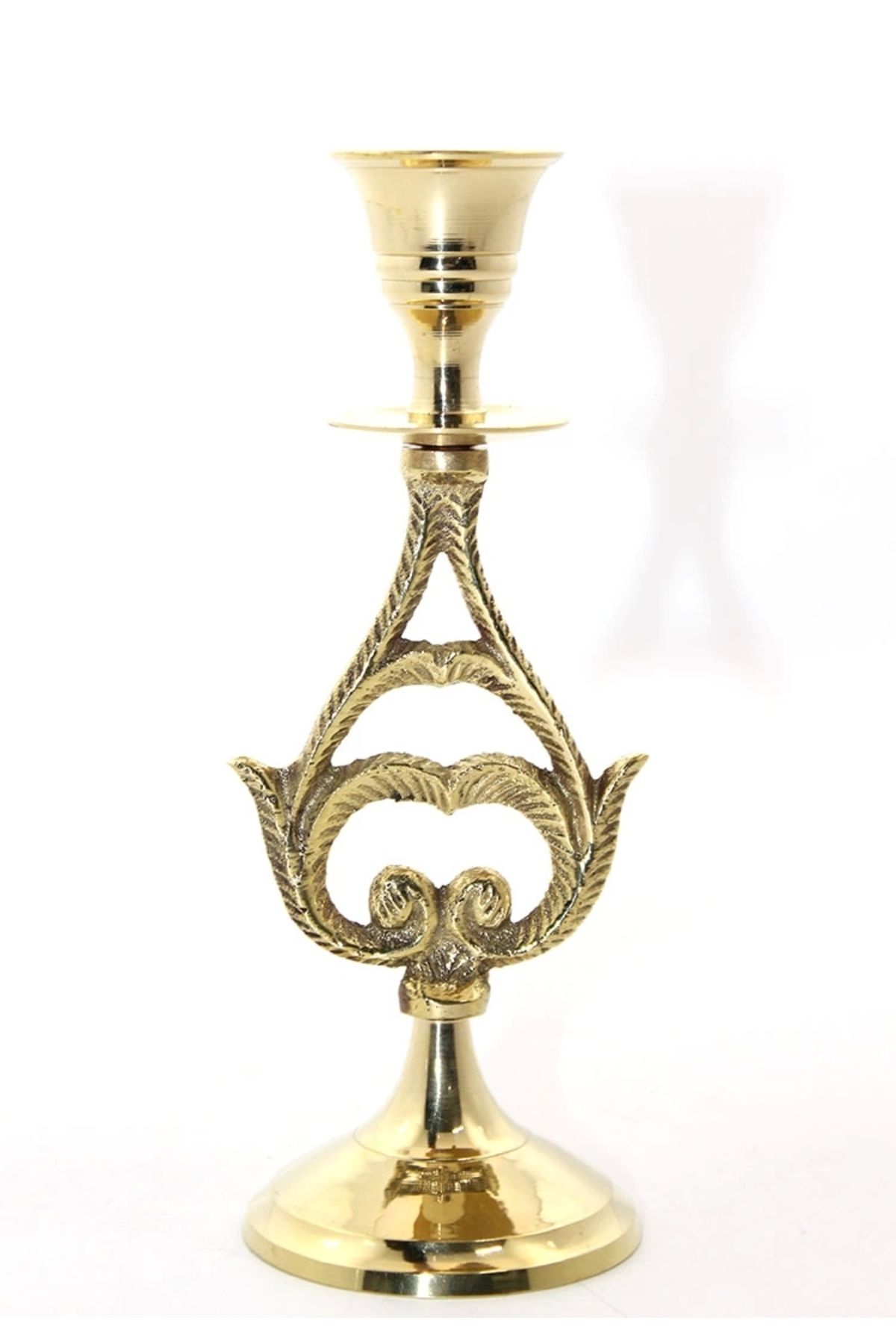 CANSA Tekli Pirinç Şamdan Model 6