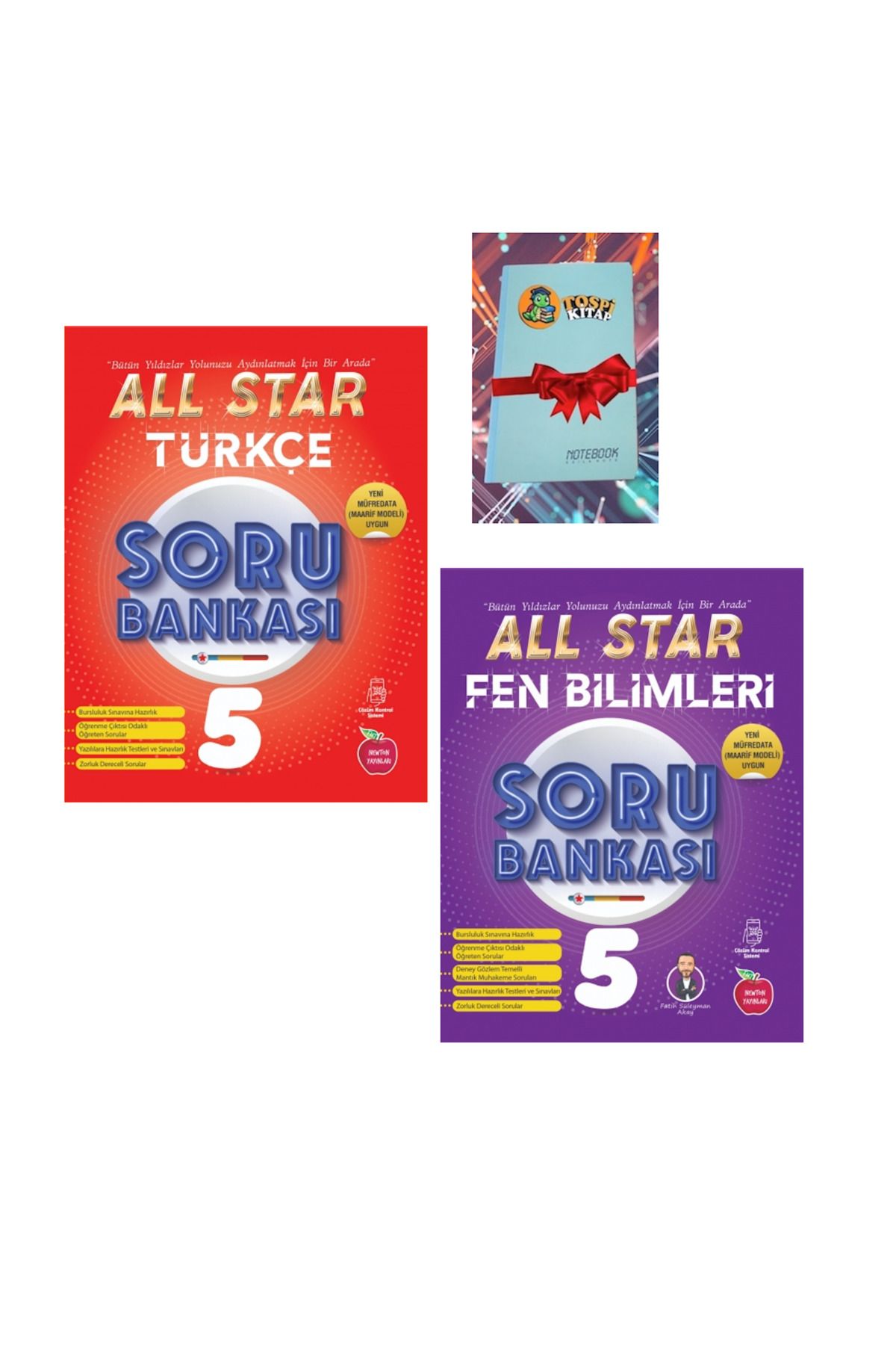 Newton Yayınları 5.All Star FEN BİLİMLERİ + TÜRKÇE Soru Bankası ( NOT DEFTERİ HEDİYE)